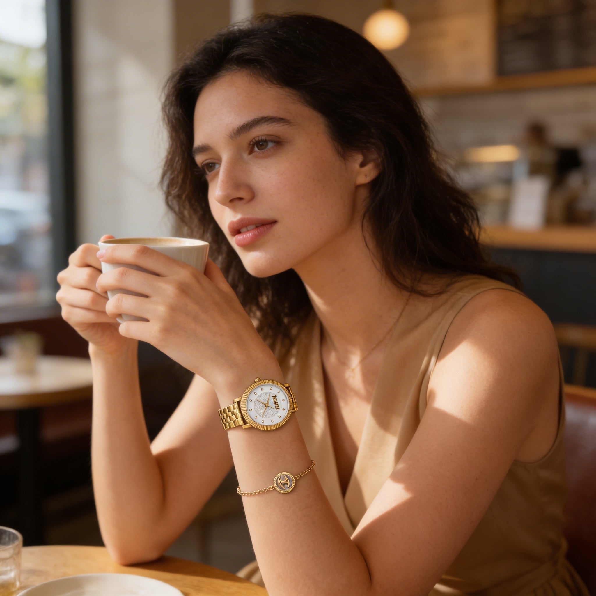 Just Cavalli JC1L266M0025 Reloj multifunción de cuarzo para mujer, color gris plateado, resistente a golpes, con cristal mineral de 20 mm, Photo 3