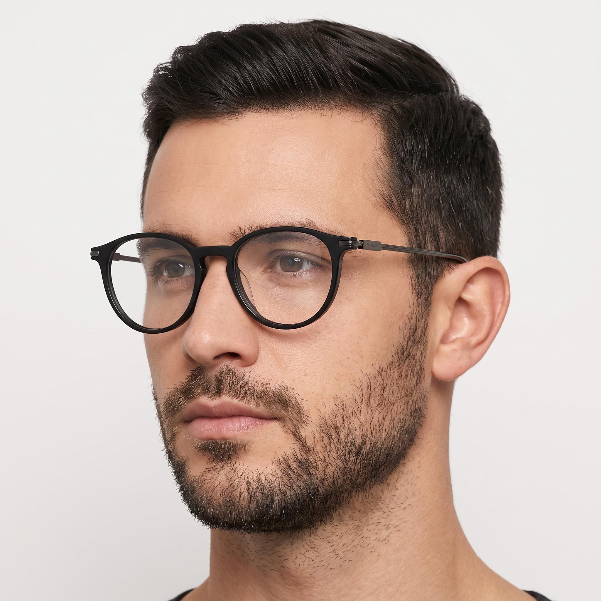 Gafas Salvatore Ferragamo Sf2976 para hombre, montura inyectada multicolor con lentes transparentes de 51 mm, Photo 4