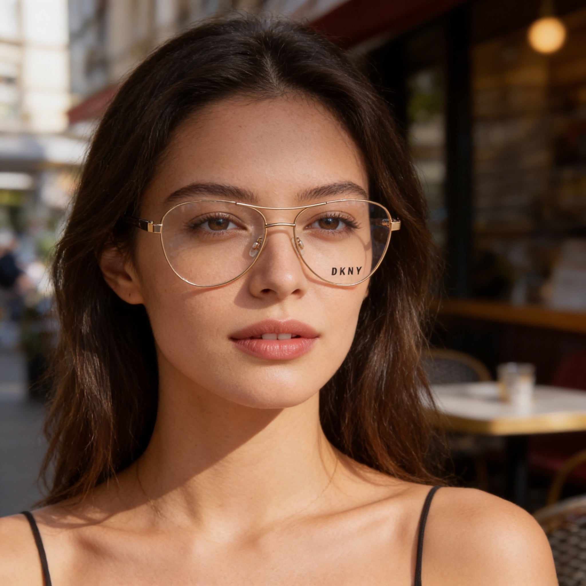 DKNY Modern Women's Black Acetate Frame Sunglasses with Polycarbonate Lenses, Non-Polarized, 55mm, Photo 6