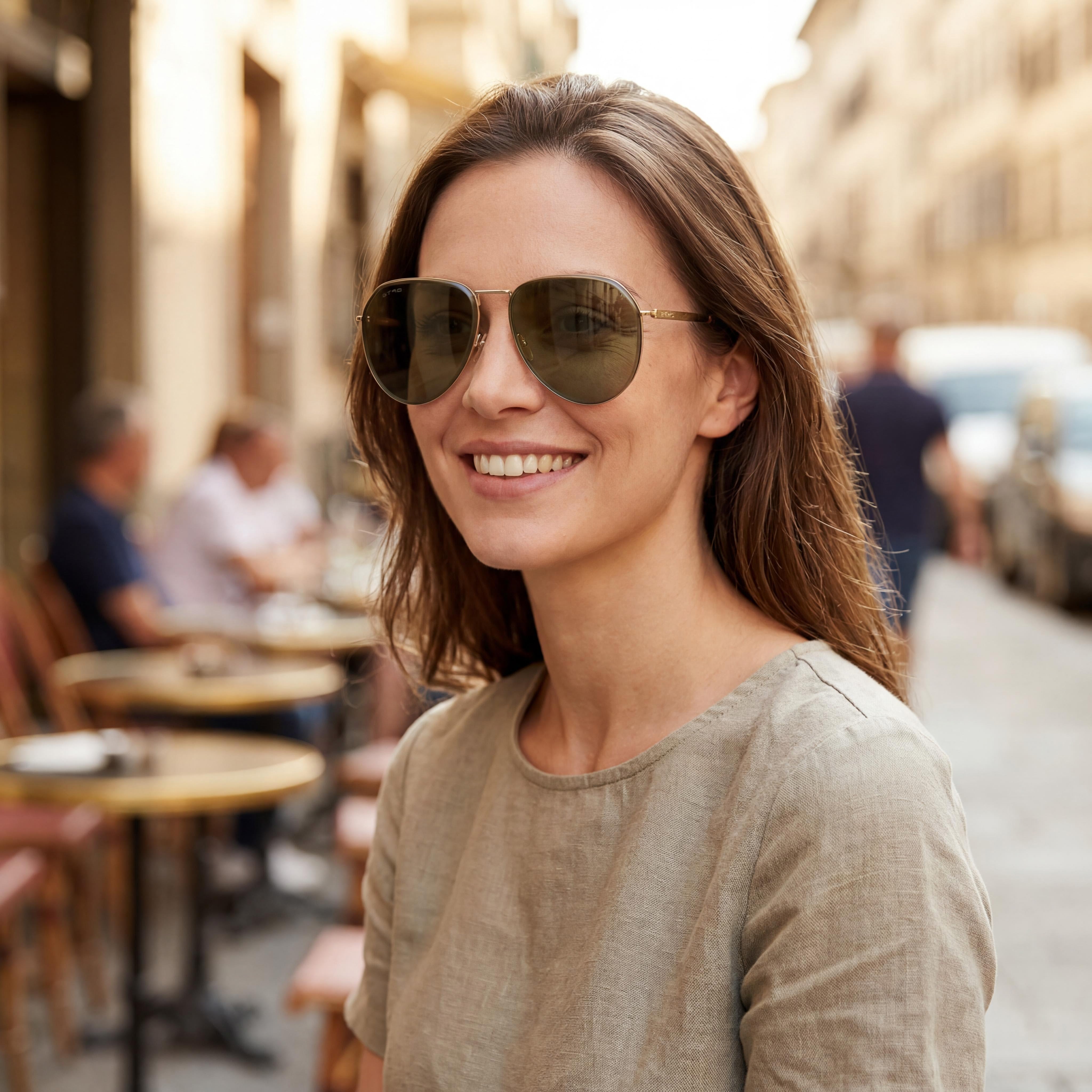 Etro Casual Unisex Stainless Steel Rose Gold Green Frame, Green Polycarbonate Lens Sunglasses 64mm, Photo 4