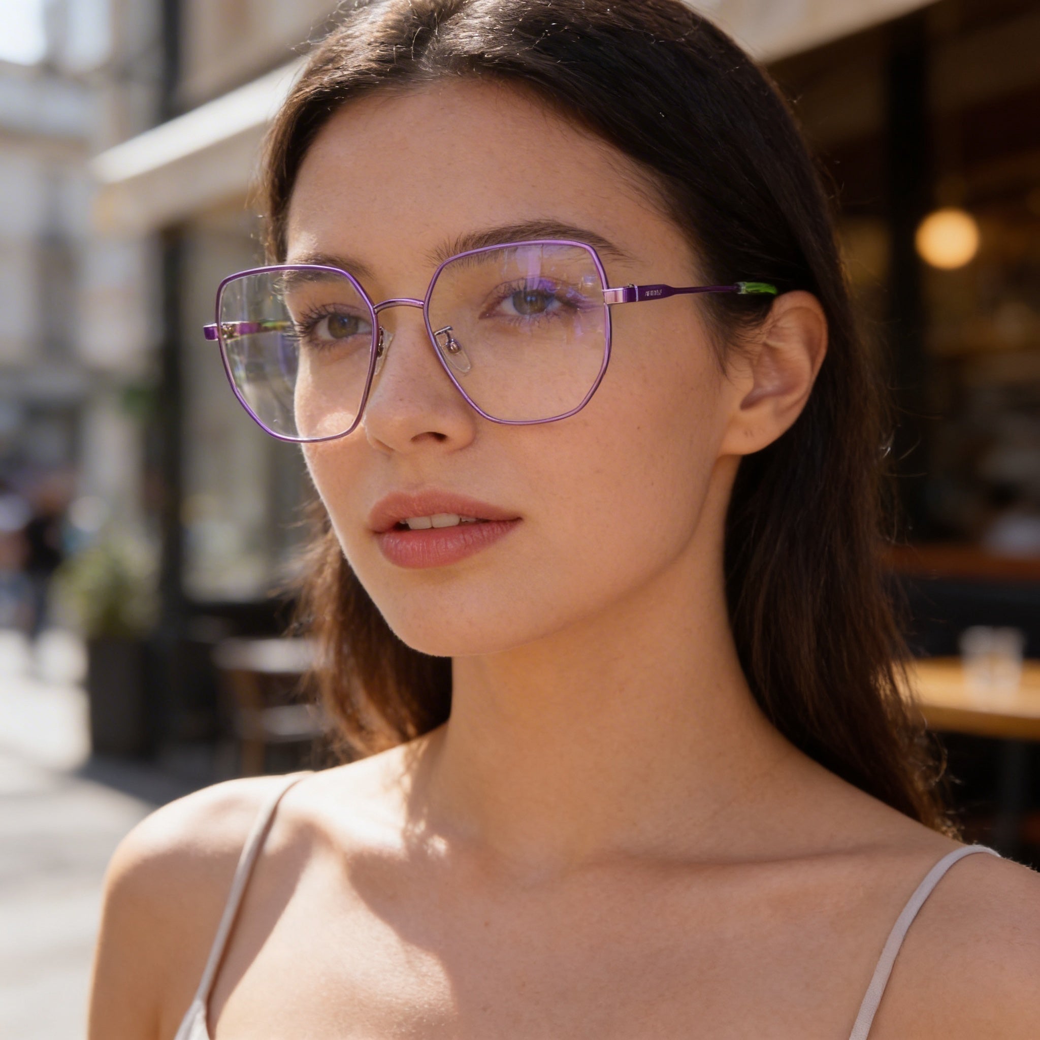 Polaroid Pld D508/G Women's Lilac Stainless Steel Optical Frames with Polycarbonate Lenses 53-17-145mm, Photo 4