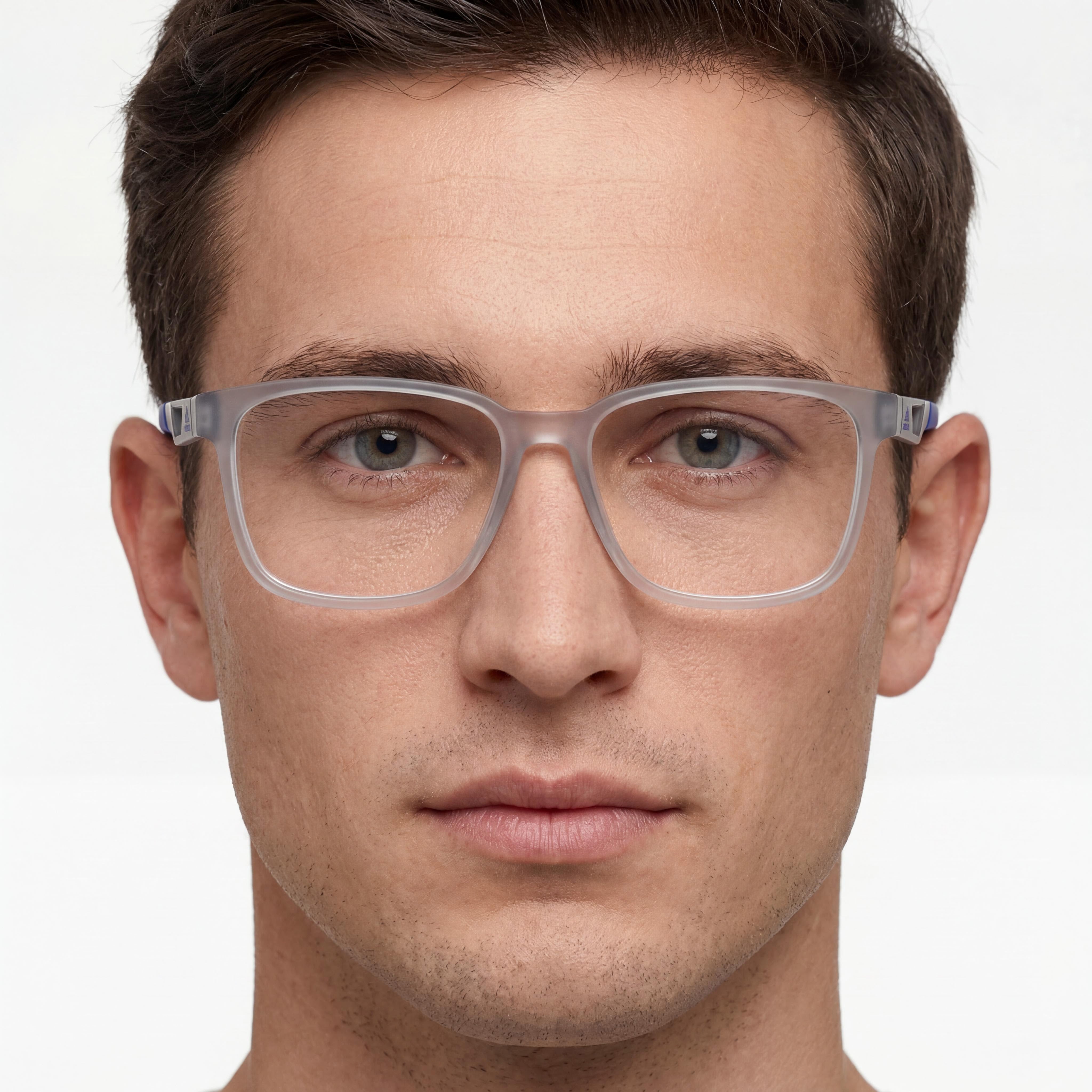 Gafas Adidas redondas para hombre con montura de plástico gris y lentes de plástico transparente, tamaño 58-14-145, Photo 4