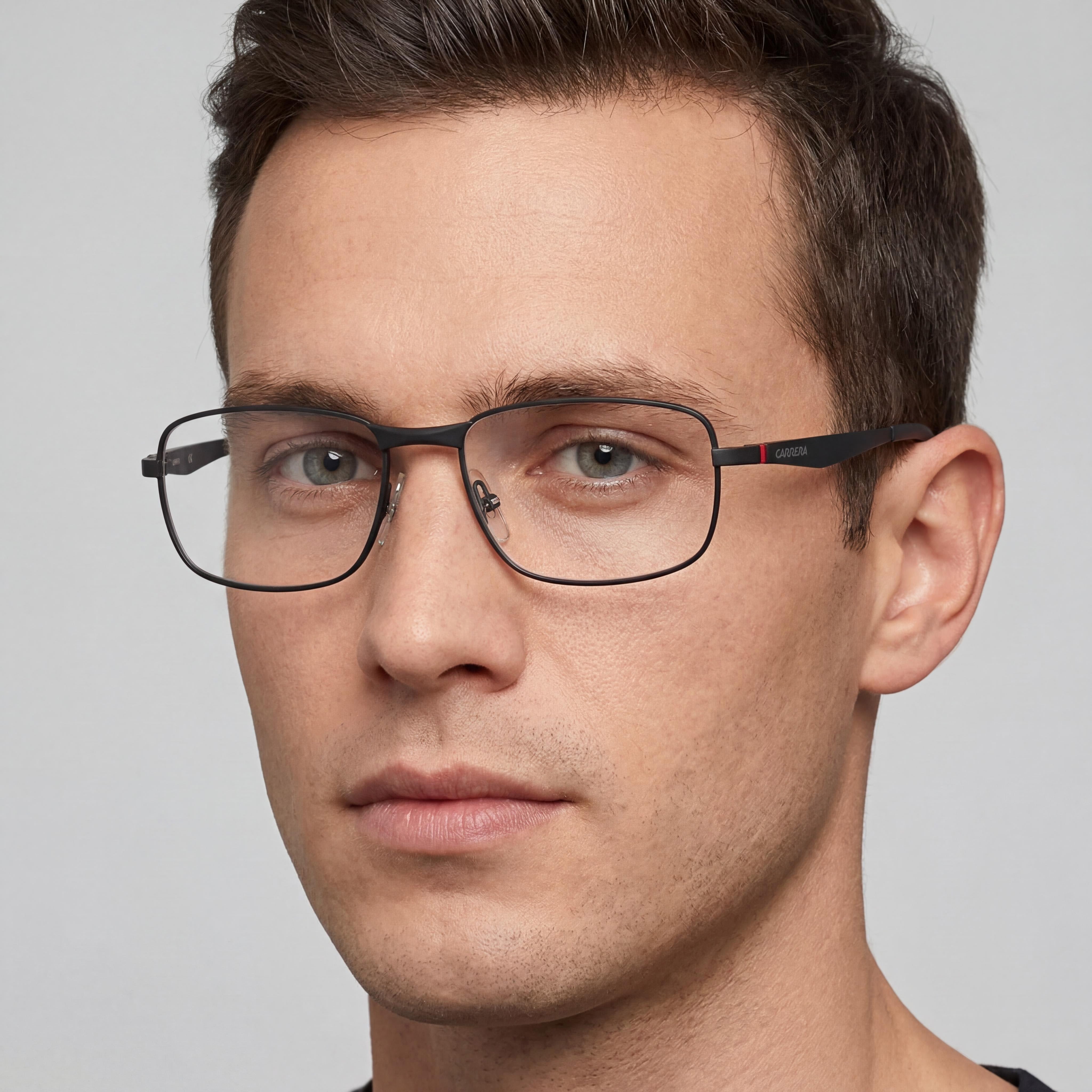 Gafas de ver Carrera 8854/003 rectangulares en negro mate para hombre, 57mm, Photo 5