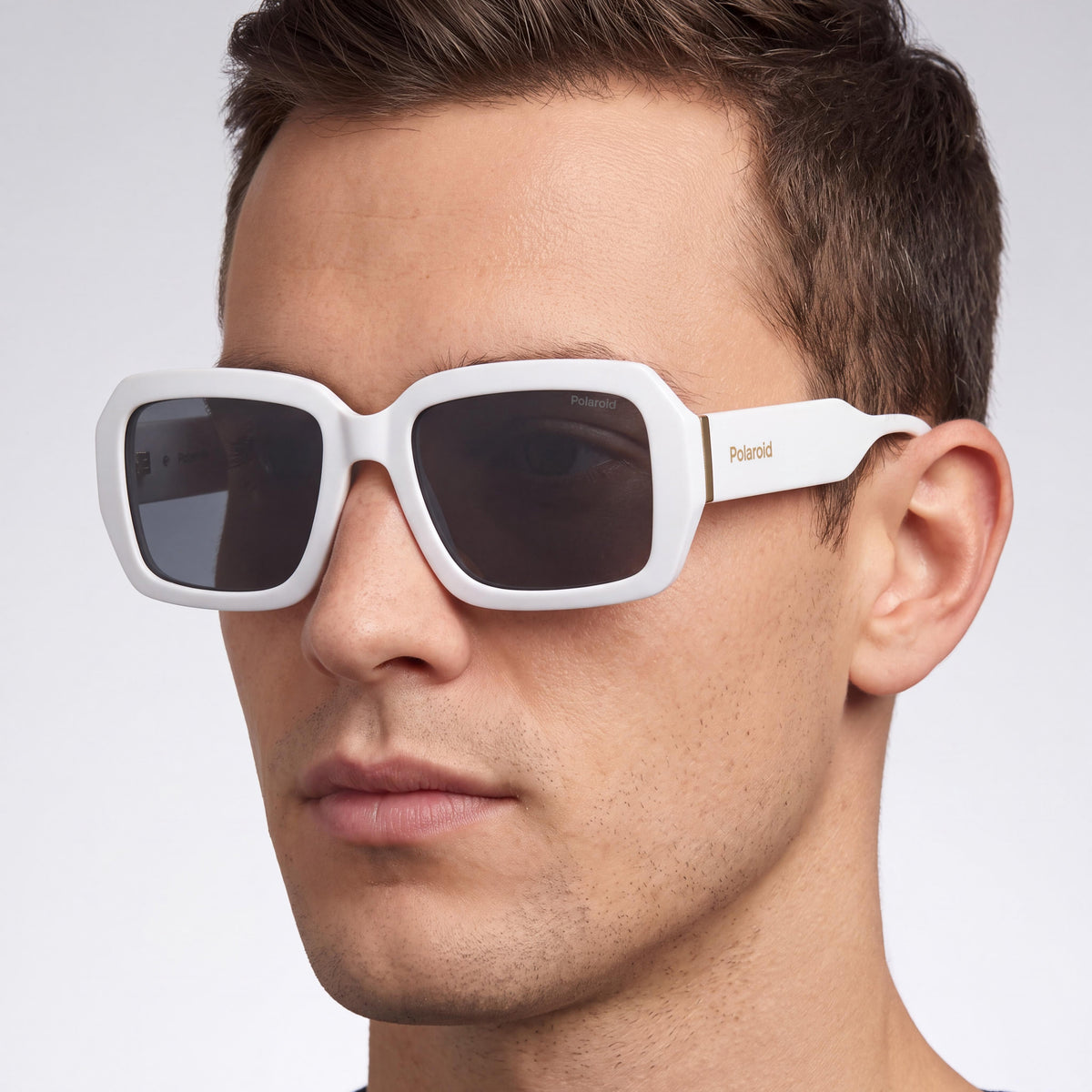 Polaroid PLD 6223/S/X Men's Polarized Sunglasses with White Polycarbonate Frame and Grey Lenses 54mm, Photo 3