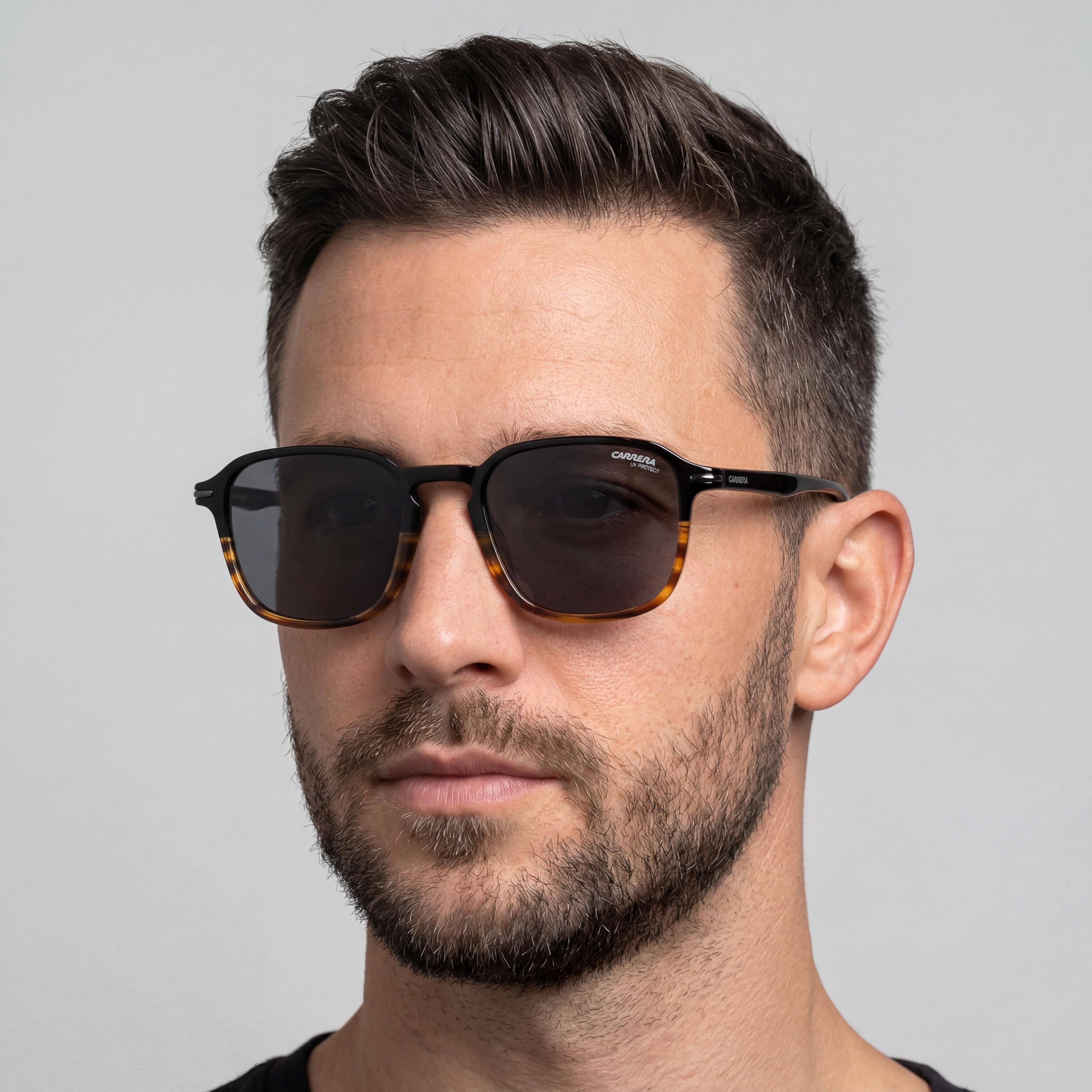 Carrera Casual Men's Black Havana Acetate Non-Polarized UV Protected Sunglasses 53mm, Photo 5