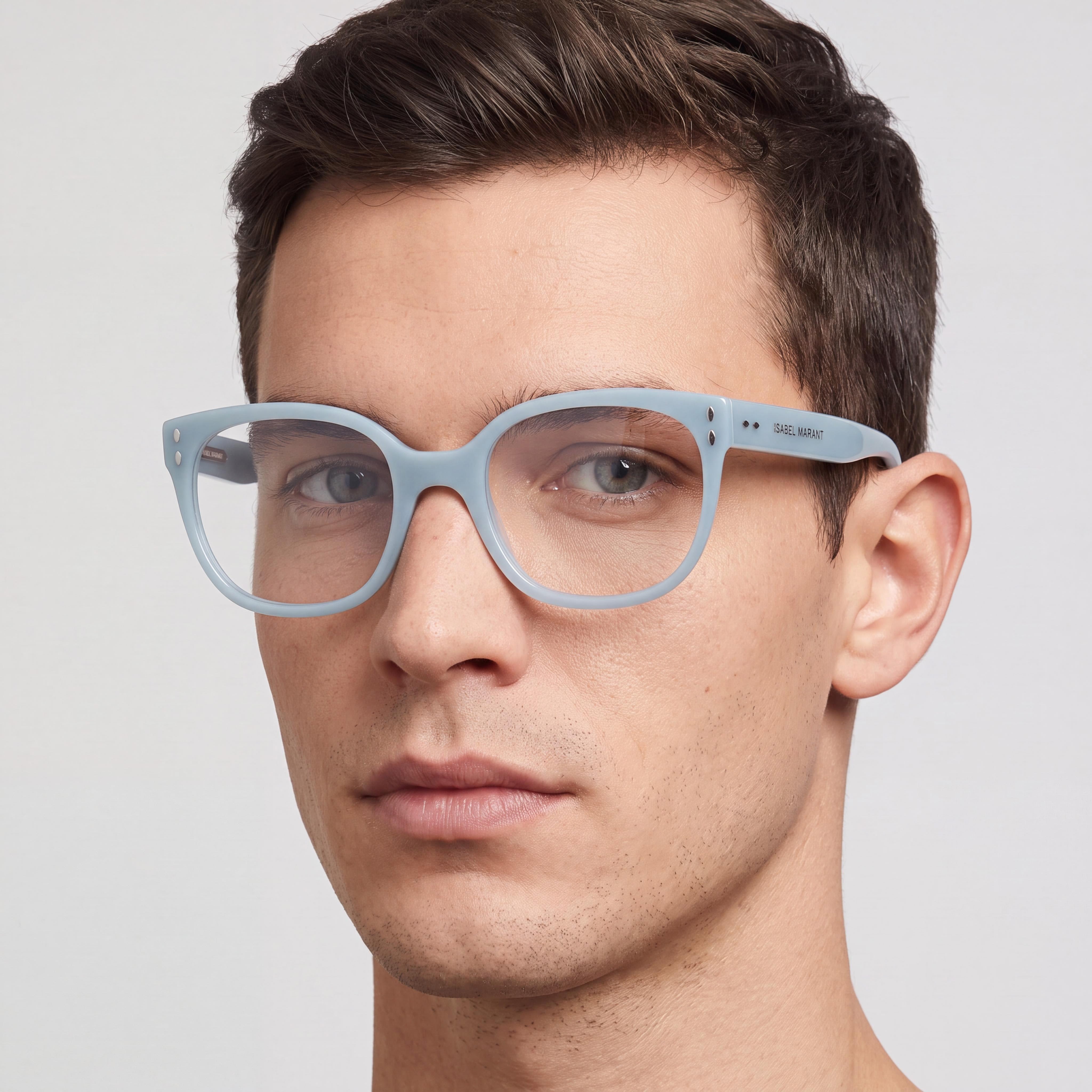 Isabel Marant Im 0021 Modern Unisex Sunglasses, Azure Acetate Frame with Azure Lenses, 52mm, Photo 5