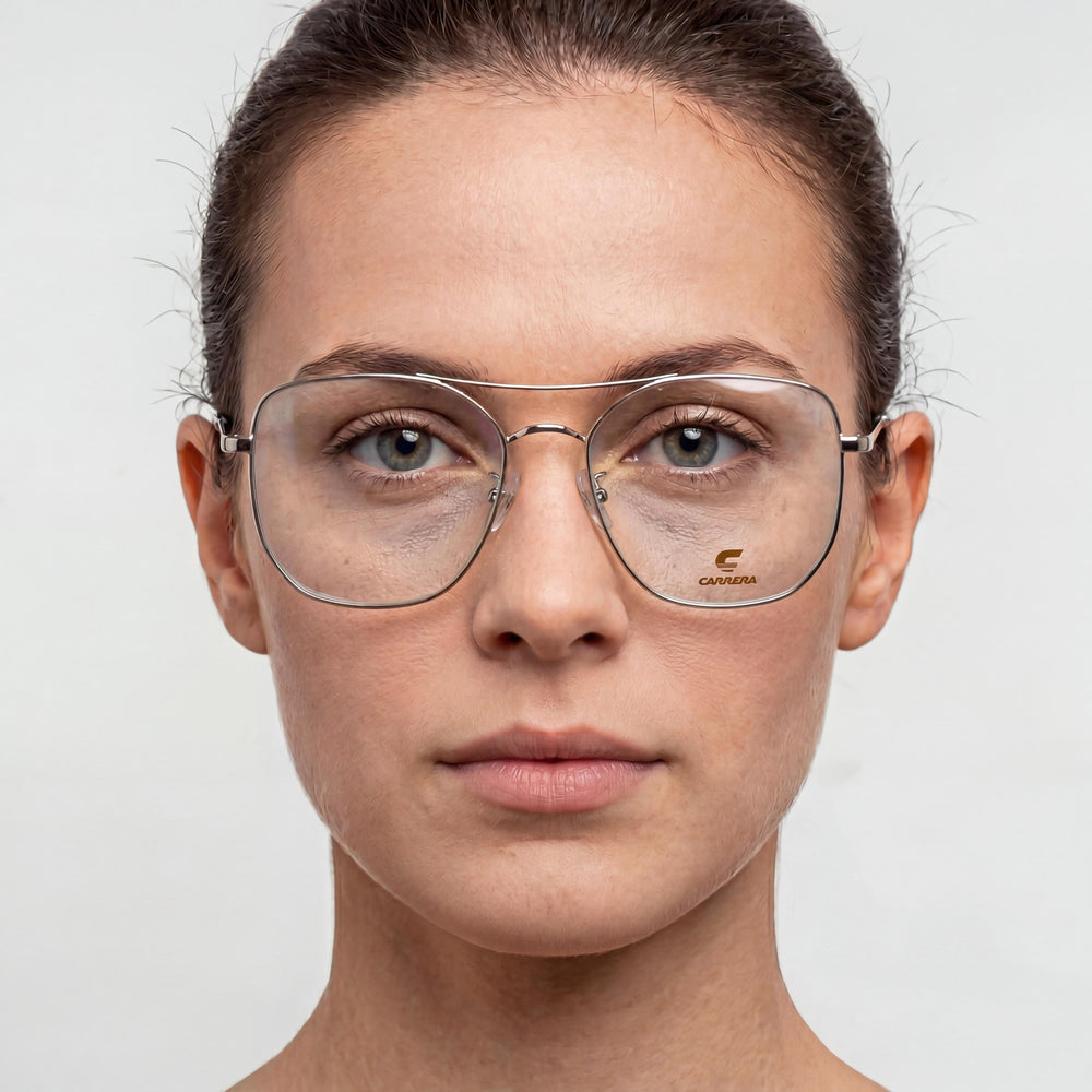 Carrera 3013 Women's Palladium Stainless Steel Optical Frames with Polycarbonate Demo Lenses 53-140-17