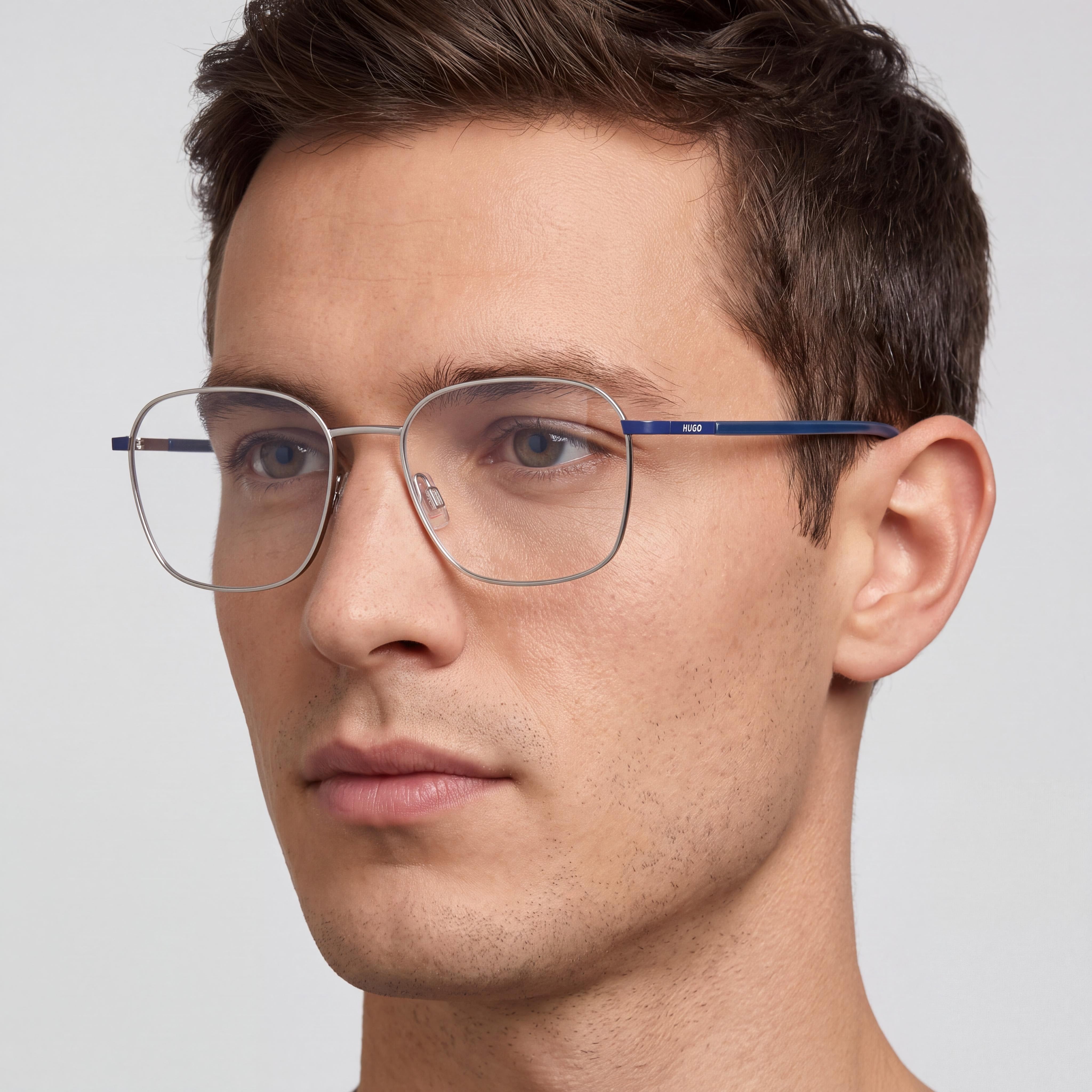 Hugo Boss Hg 1273 Unisex Modern Style Metal Frame Matte Blue Polycarbonate Non-Polarised Sunglasses 53mm, Photo 4