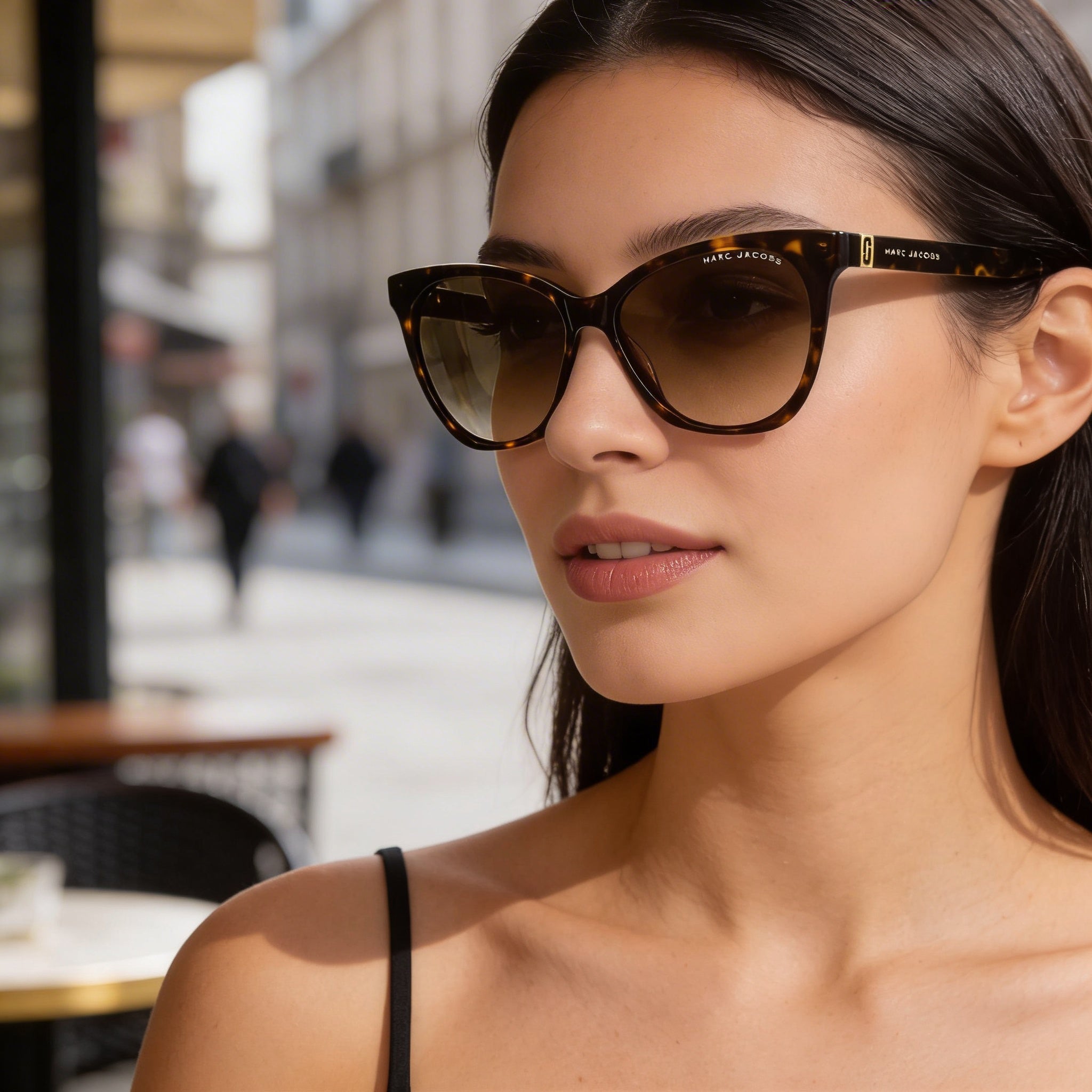 Gafas de sol Marc Jacobs Marc 336/S para mujer, color marrón degradado, de acetato habano oscuro, sin polarizar, con protección UV, 56 mm, Photo 6