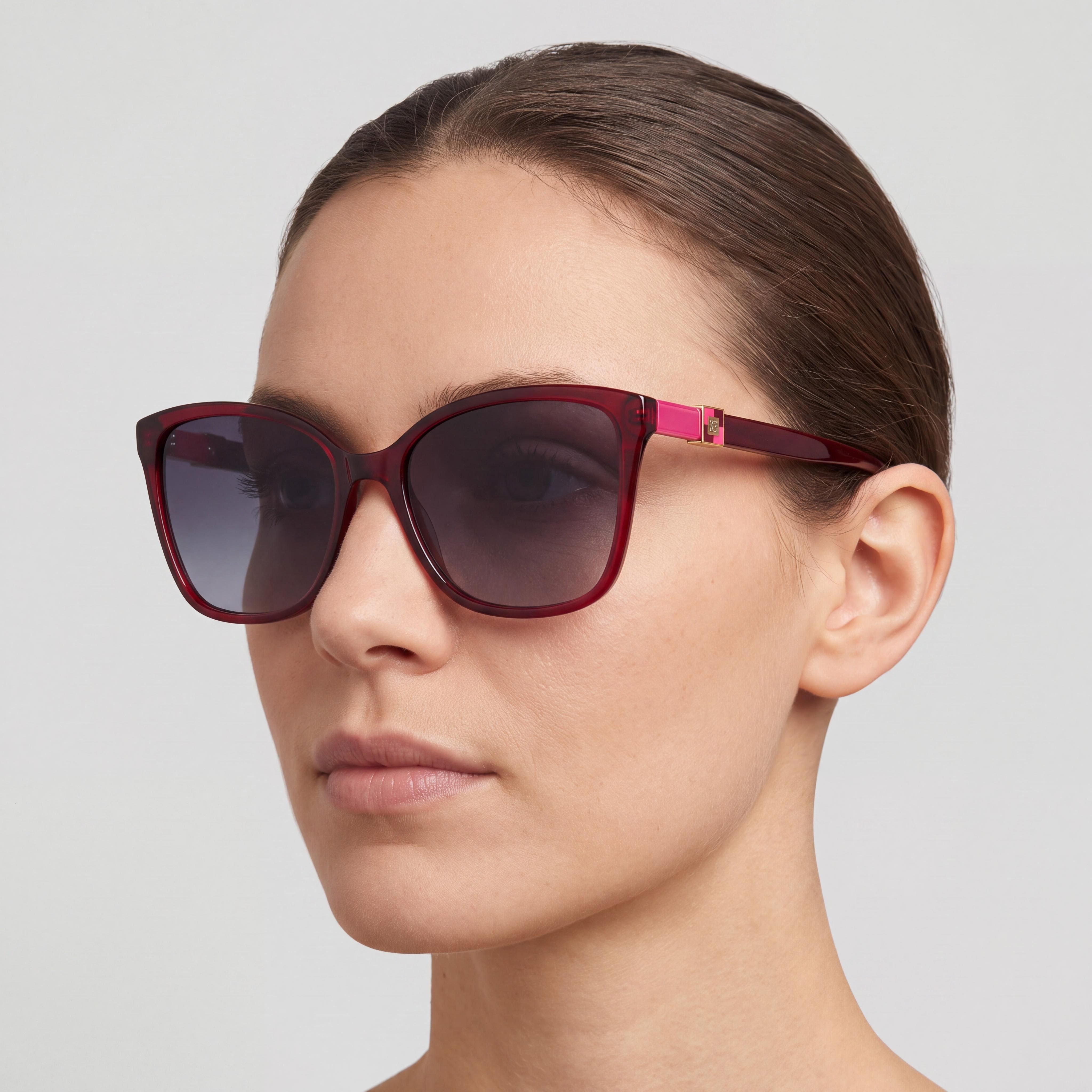 Gafas de sol informales Carolina Herrera para mujer, con montura de acetato multicolor y lentes gris oscuro degradadas no polarizadas., Photo 5