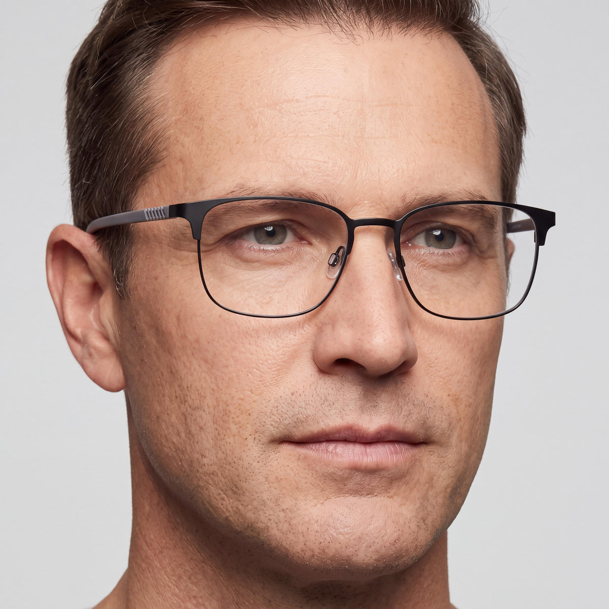 Cole Haan Ch4511 Men's Classic Black Acetate Eyewear with Polycarbonate Multicolor Lenses, Lens 54mm, Bridge 18mm, Temple 140mm, Photo 4