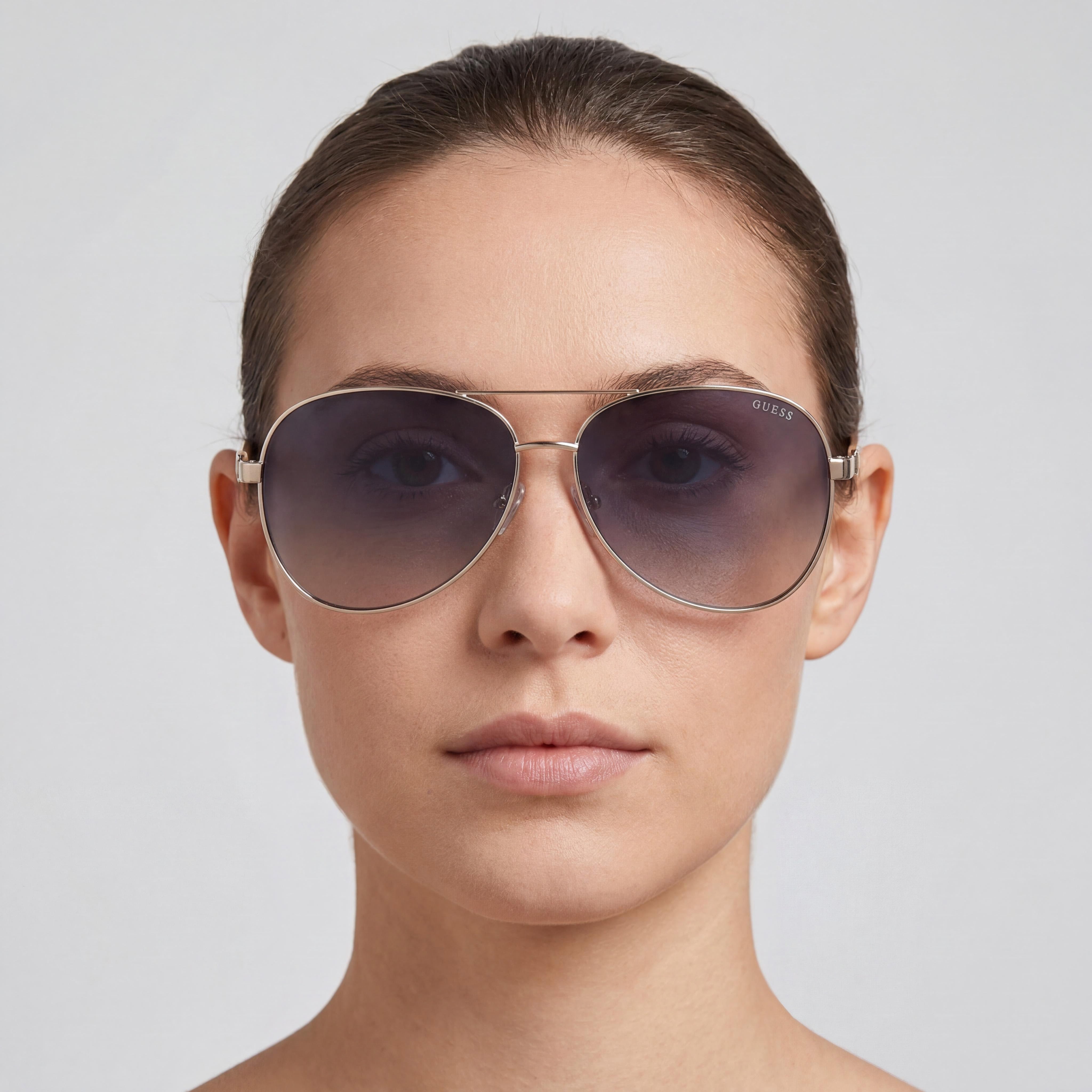 GUESS Gu00173 Rose Gold Metal Frame and Blue Lenses for Women Sunglasses 60-13-140mm, Photo 3