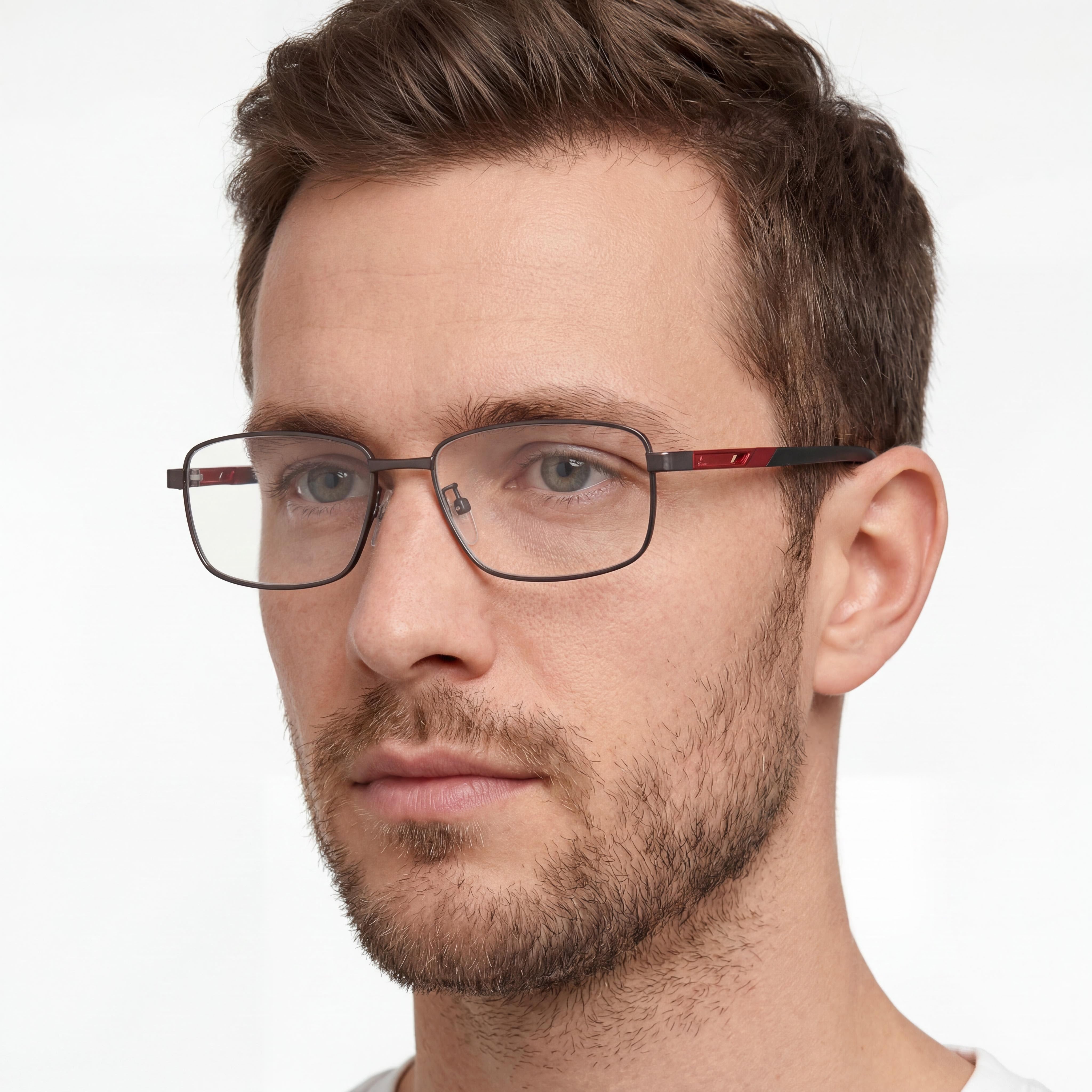 Gafas ópticas unisex adidas Sport SP5085-H con montura metálica brillante color plomo y lentes transparentes de 55 mm, Photo 4