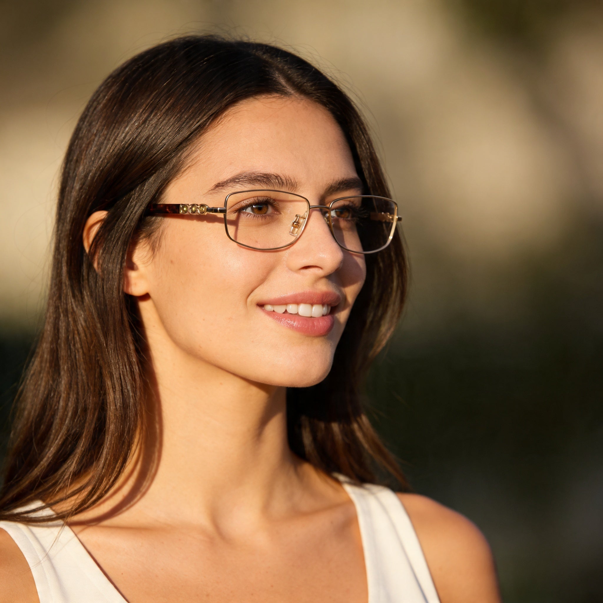 Gafas de ver rectangulares COACH Hc 5110b para mujer con montura de metal oro rosa, tamaño 54 mm, Photo 3