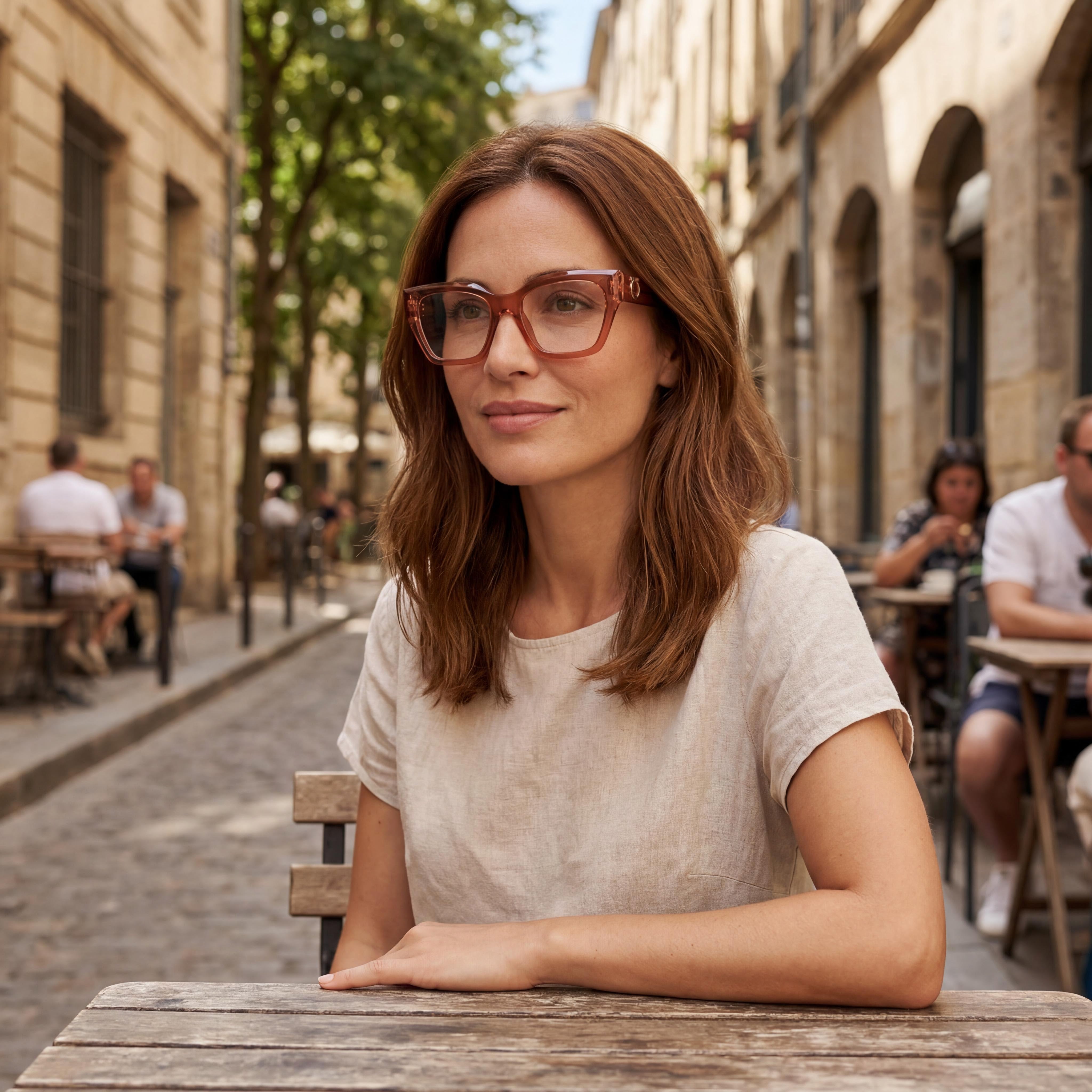 Ferragamo Unisex Lightweight Eyewear Transparent Rust INJECTED ACETATE Non-Polarized Multicoloured Lenses 53mm, Photo 6