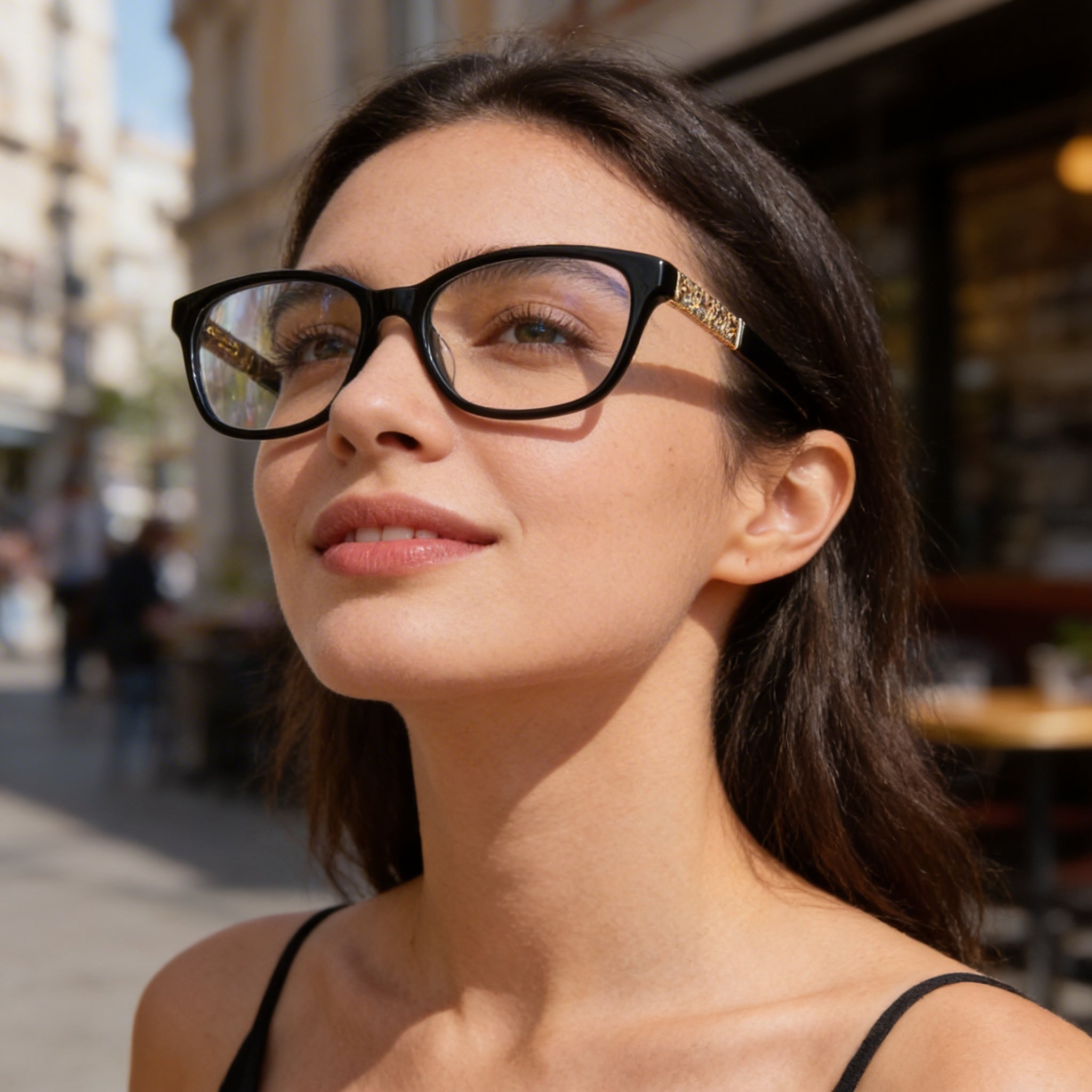 kate spade new york Casual Women's Shiny Black Plastic Frame Polycarbonate Lens Eyewear 49mm, Photo 3