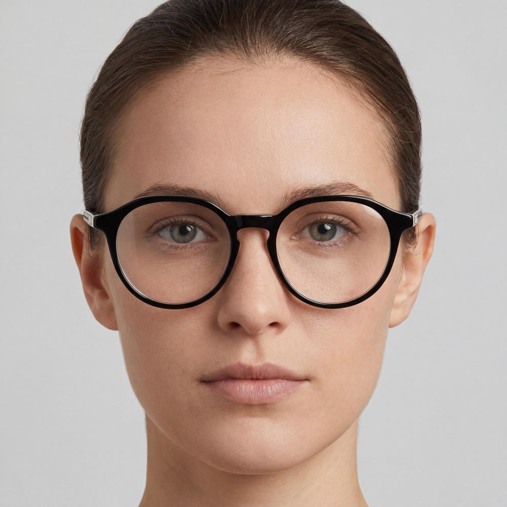 Chloe Ch0012o-007 Women's Black Transparent Bio Acetate Round/Oval Optical Eyeglass Frames 50mm