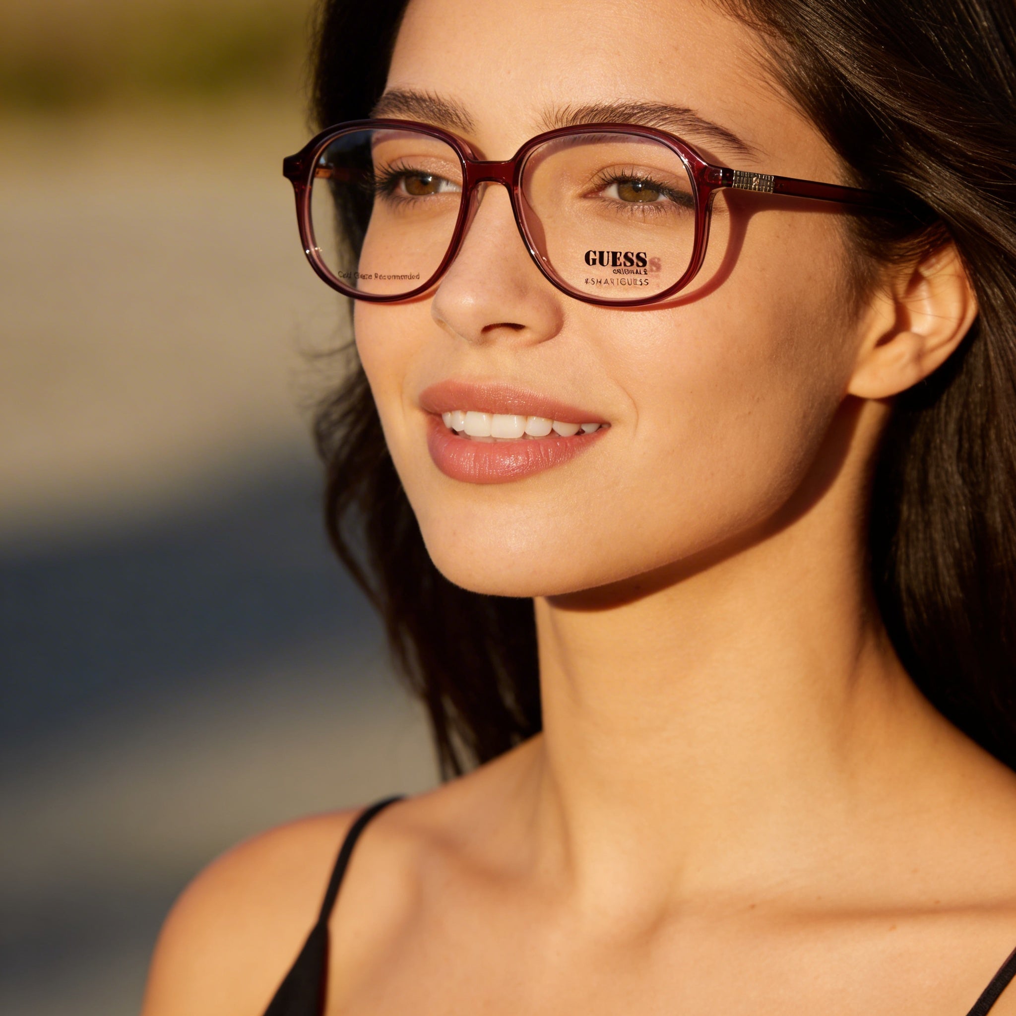 Gafas GUESS unisex casuales con montura de plástico burdeos de 53 mm con y sin lentes, Photo 4