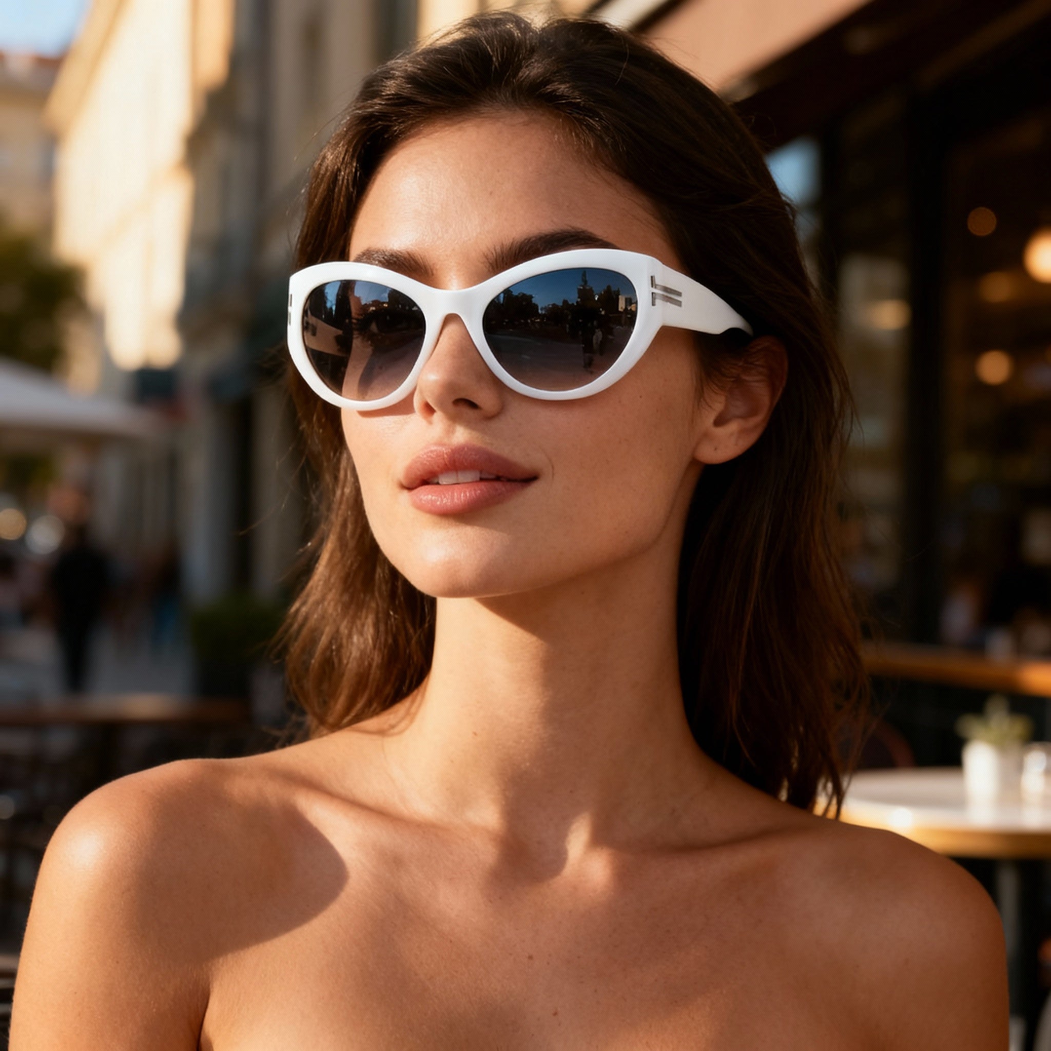 Marc Jacobs Icon (Jar) Women's Ivory Grey Acetate Frame Non-Polarized UV Protection Sunglasses 61mm, Photo 6