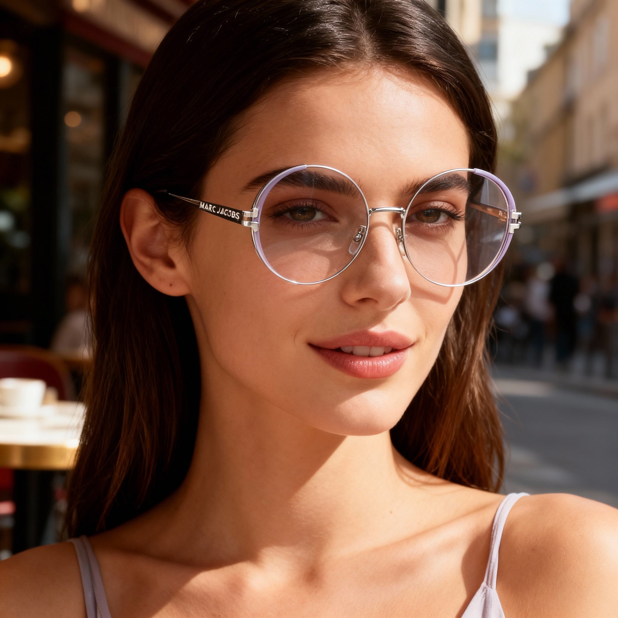 Marc Jacobs Mj 1093 Palladiuviol Women's Metal Frame Full-Rim Eyeglasses, Lens Width 55mm, Photo 6