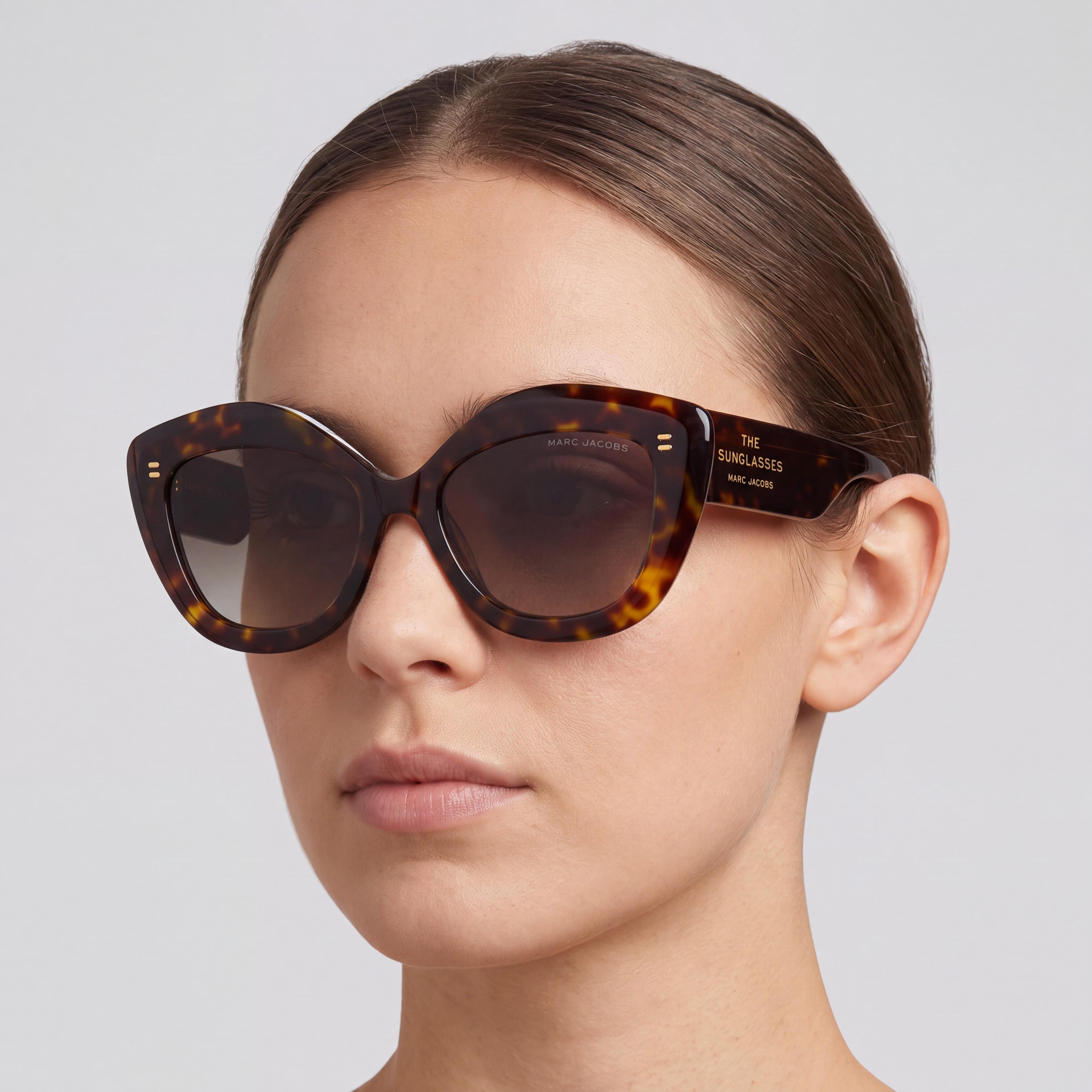 Marc Jacobs Classic Women's Crystal Havana Acrylic Frame Non-Polarized Sunglasses with 100% UVA & UVB Protection 18mm Bridge 145mm Temple, Photo 4