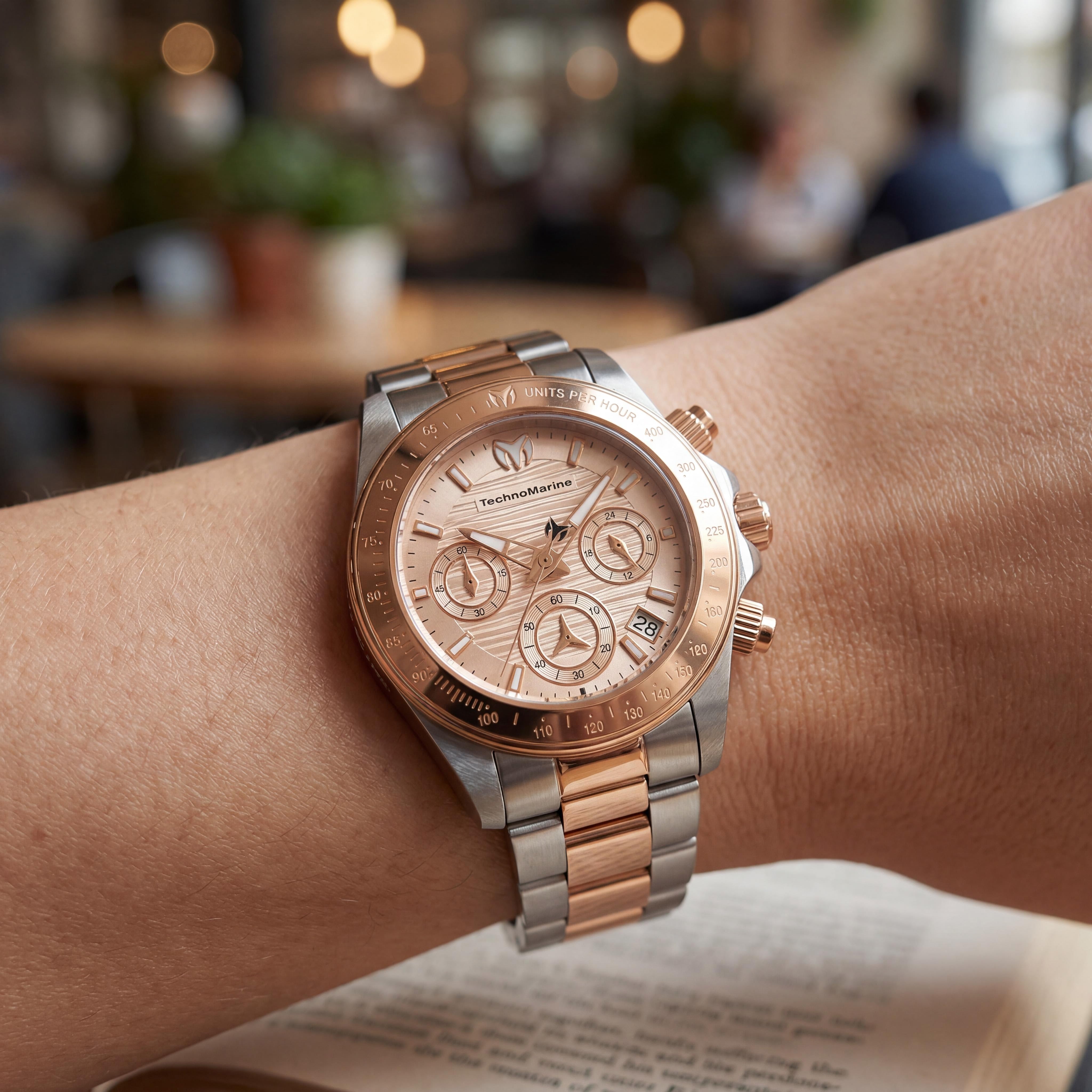 Reloj de cuarzo TechnoMarine Manta TM-219016 para mujer, de acero inoxidable plateado, 38 mm, Photo 4