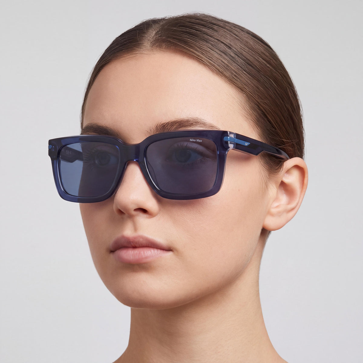 Nike Women's Crescent I Ev24017 Rectangle Plastic Navy Blue 100% UV Protection Non-Polarized 54mm, Photo 5