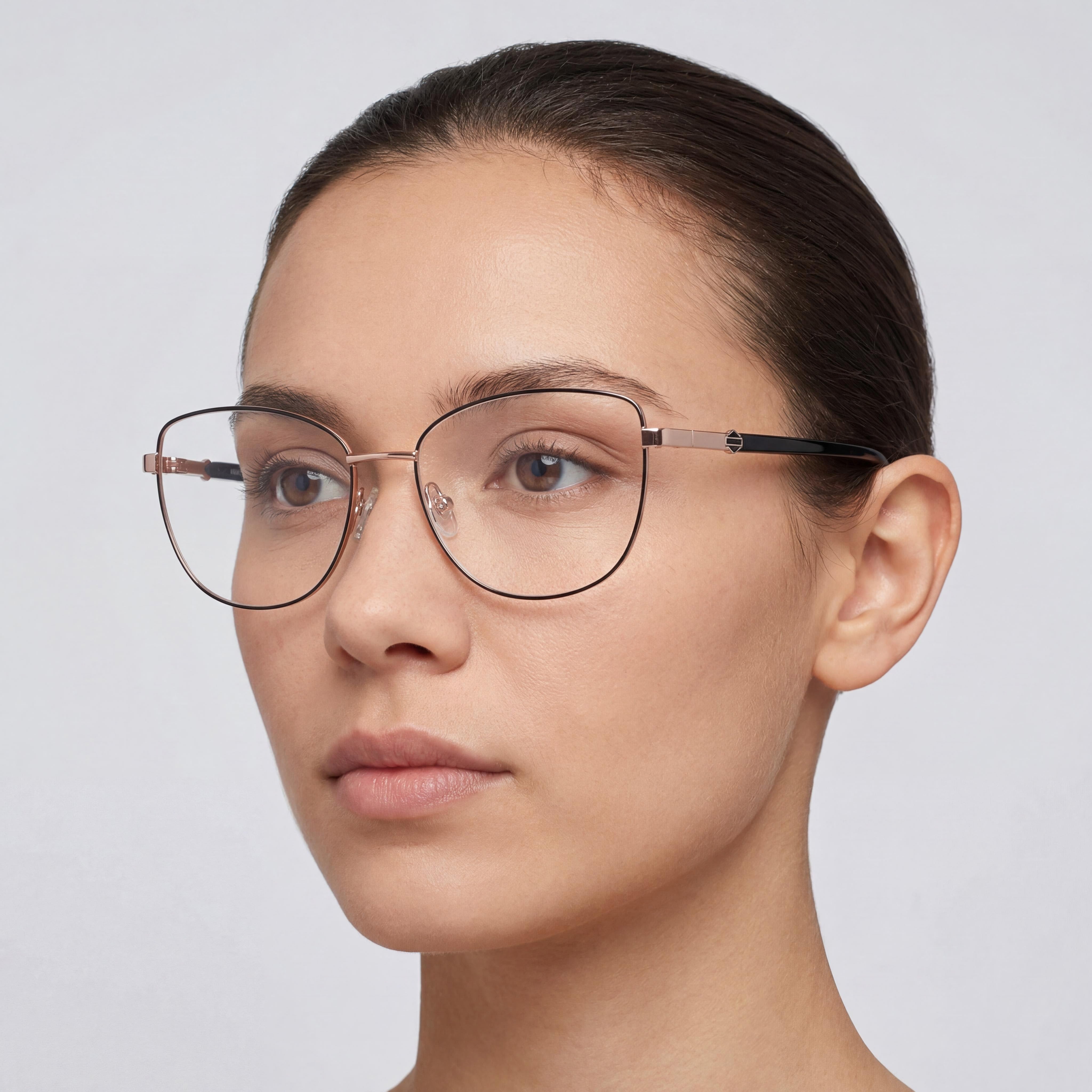 Harley-Davidson Hd0575 Unisexo Montura de metal negro brillante Gafas transparentes con lentes de 53mm, Photo 4