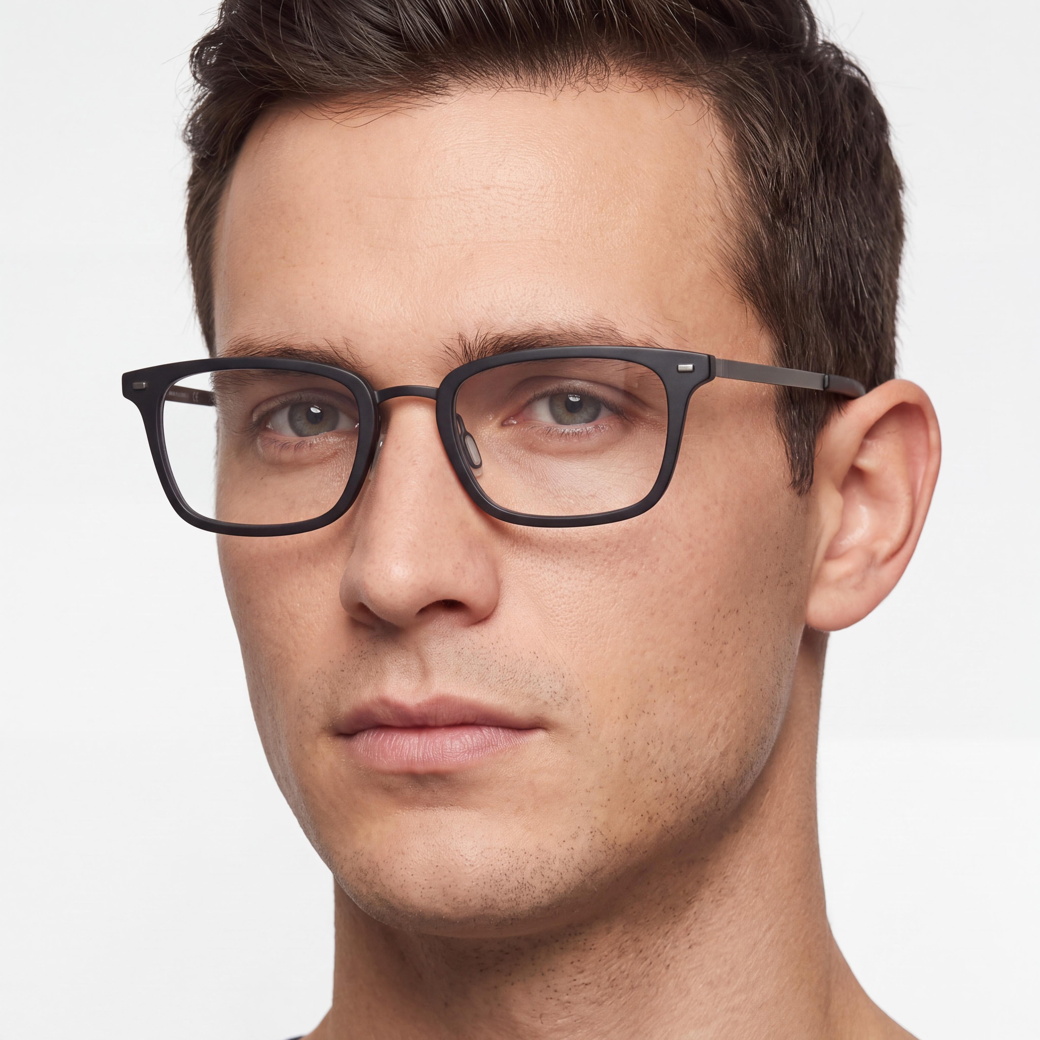 Gafas Flexon B2021 de metal negro unisex con lentes de 54 mm de ancho, puente de 20 mm y patillas de 145 mm, Photo 4