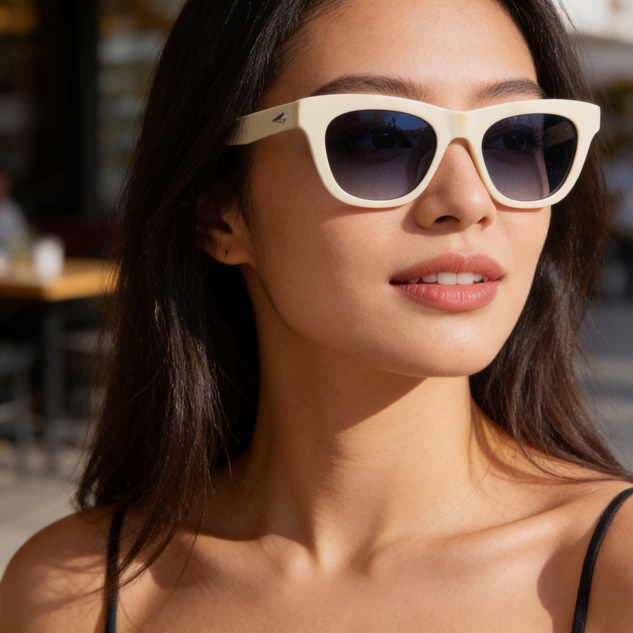 Rag & Bone Casual Unisex Sunglasses with Ecological Oil Frame, White, Dark Grey Shaded Non-Polarized Lenses, 52mm, Photo 5