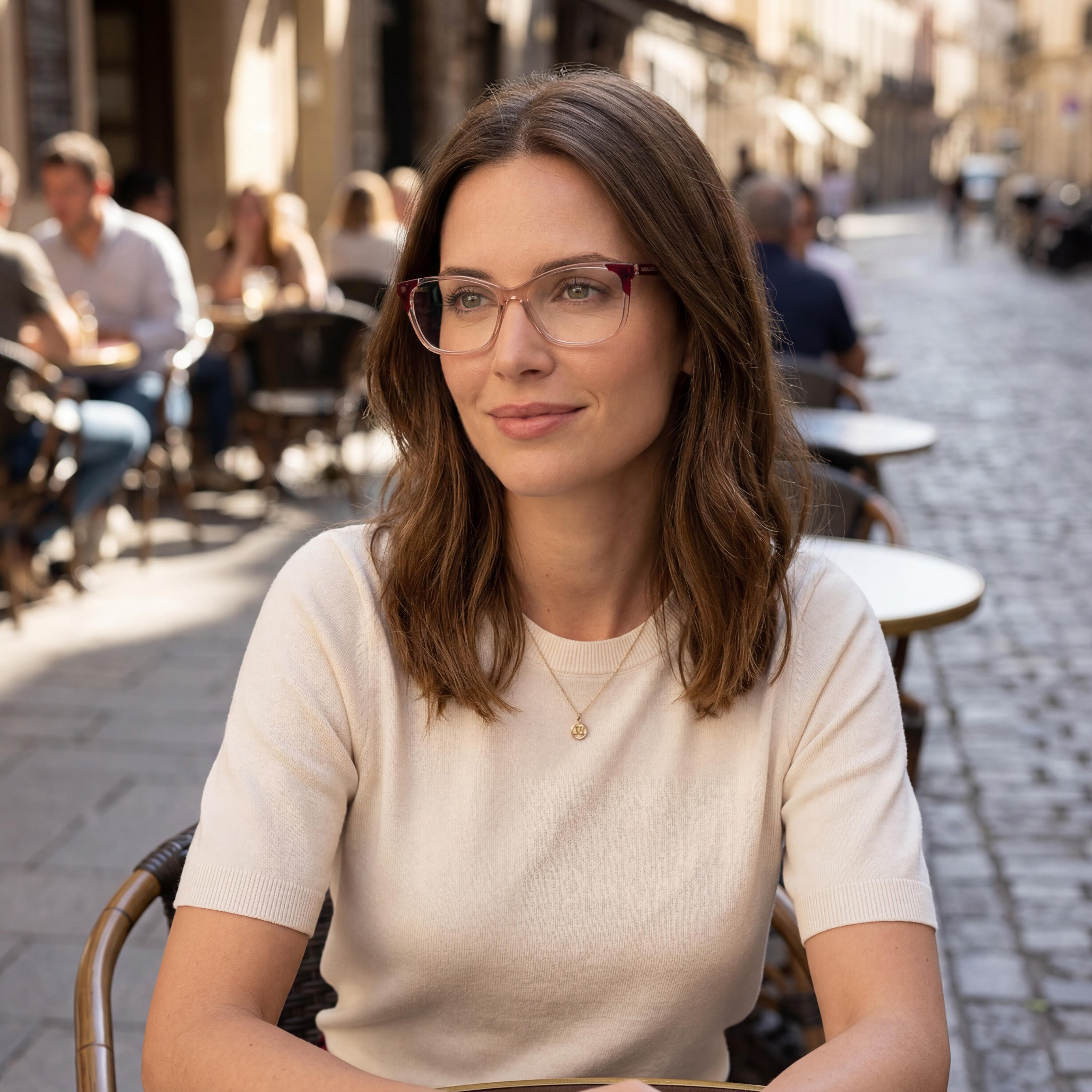 Gafas Carolina Herrera para mujer modernas, montura rosa, lentes rosas, ancho del puente 15 mm, largo de la patilla 145 mm, Photo 5