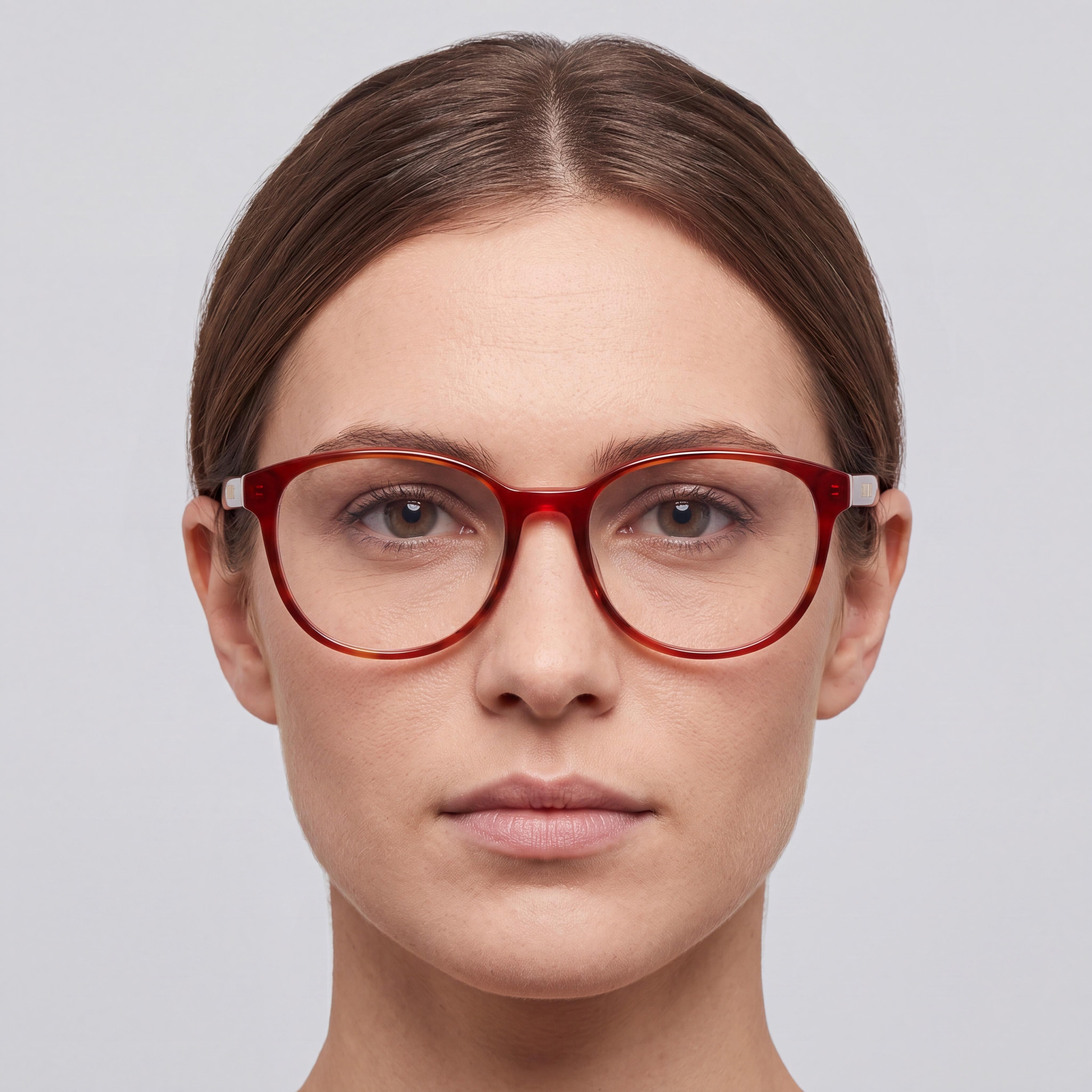 Gafas de plástico Dior para mujer, color habana burdeos, con cristales de demostración, 53 mm de ancho de lente, 18 mm de puente, 145 mm de patillas, Photo 4