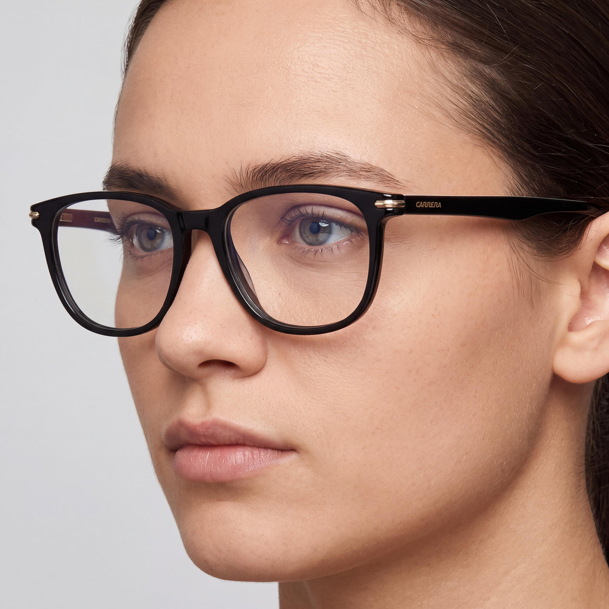 Carrera Carrera 308 Unisex Black Stripe Plastic Frame Eyewear, Non-Polarised Polycarbonate Lenses, 53mm, Photo 3