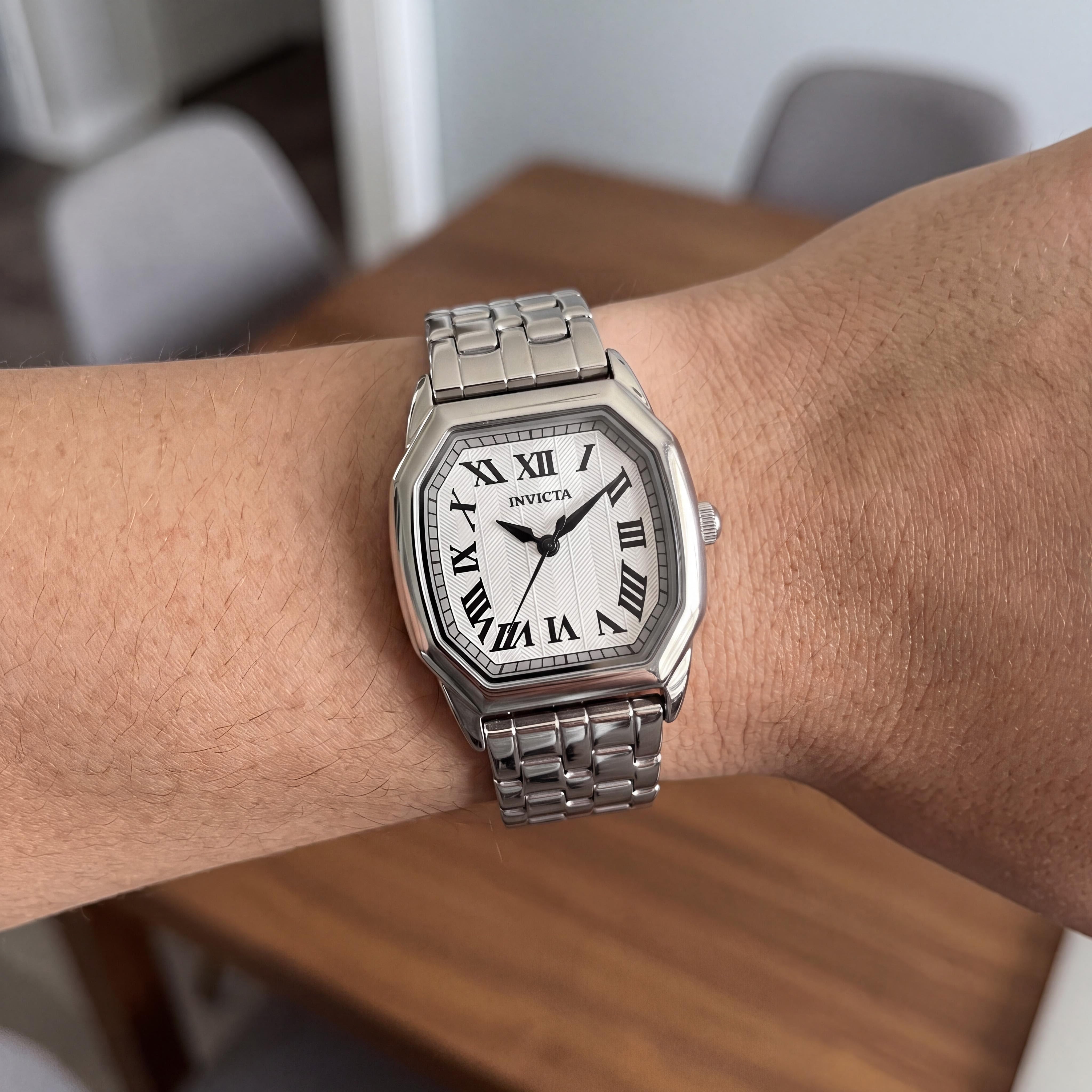Invicta Wildflower 48957 Women's Quartz Silver Dial Stainless Steel Case & Bracelet Watch 27mm, Photo 4