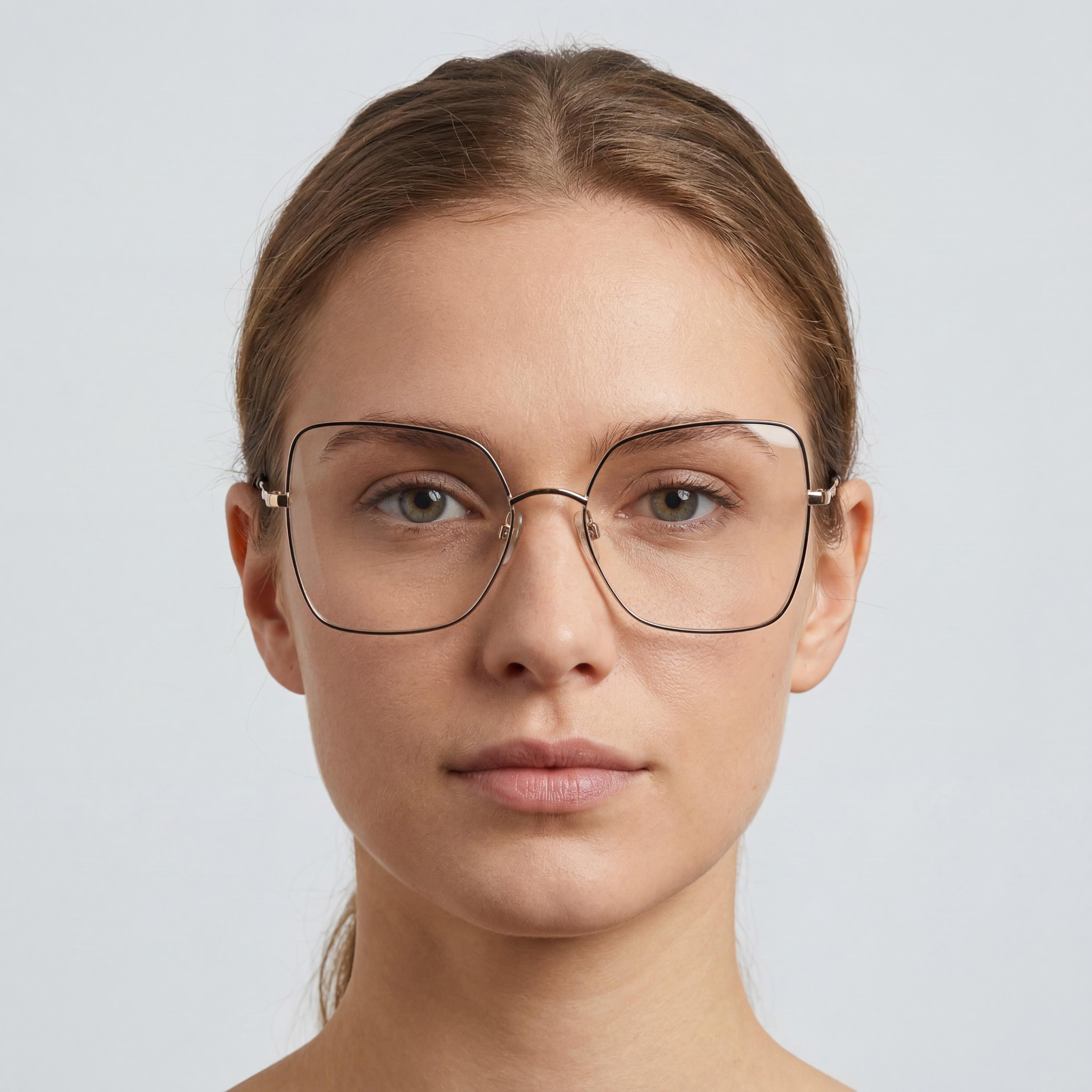 Gafas Unisex Cuadradas Marc Jacobs Negro Oro, Metal 57mm, Photo 4