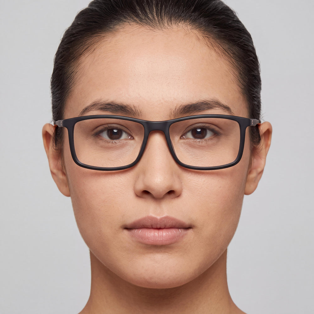 Gafas Rectangulares Unisex Estilo Moderno Carrera 8883 Montura de Propionato de Celulosa Inyectado Negro Mate 54mm