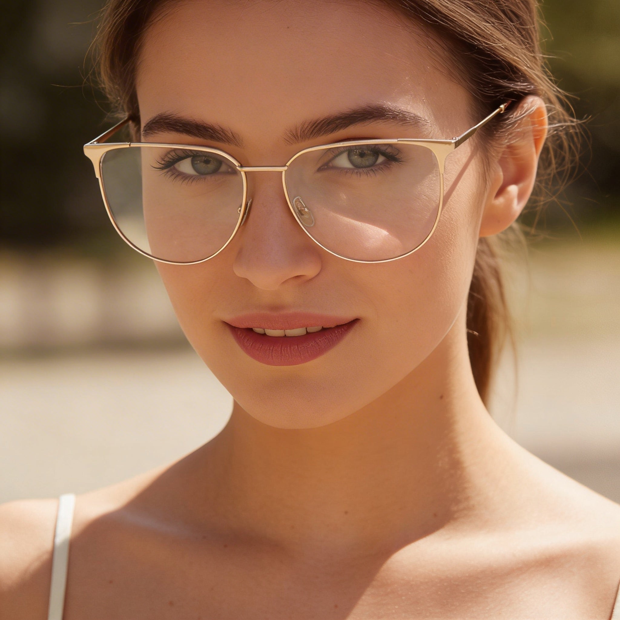 Gafas Victoria Beckham Modern para Mujer Cateye de Metal Oro Rosa con Lentes de Demostración Transparentes Listas para Graduación 55mm, Photo 6