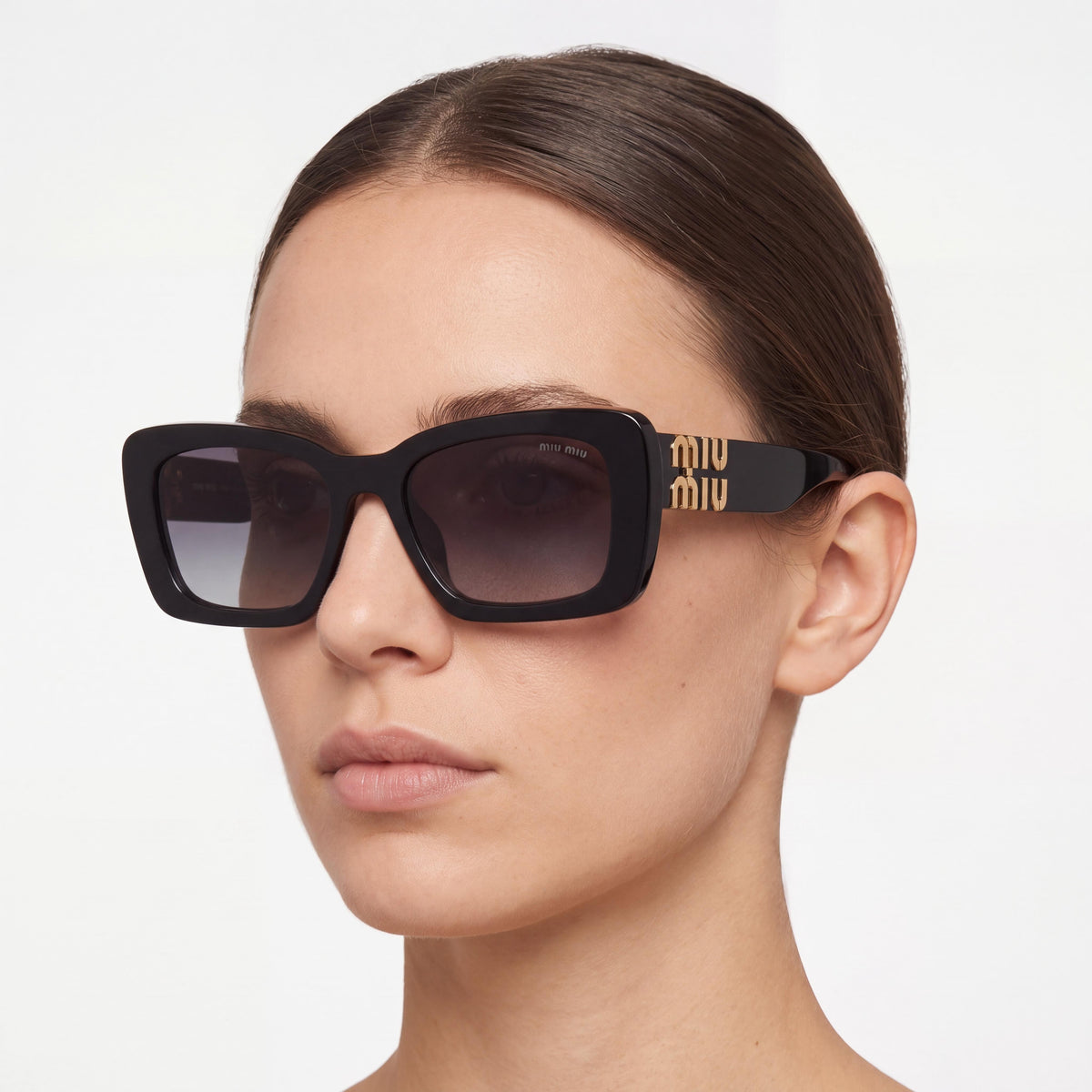 Gafas de sol Miu Miu 0MU 07YS 53 1AB5D1 para mujer, de acetato multicolor, con lentes grises degradadas, no polarizadas y protección UV, 53 mm, Photo 4