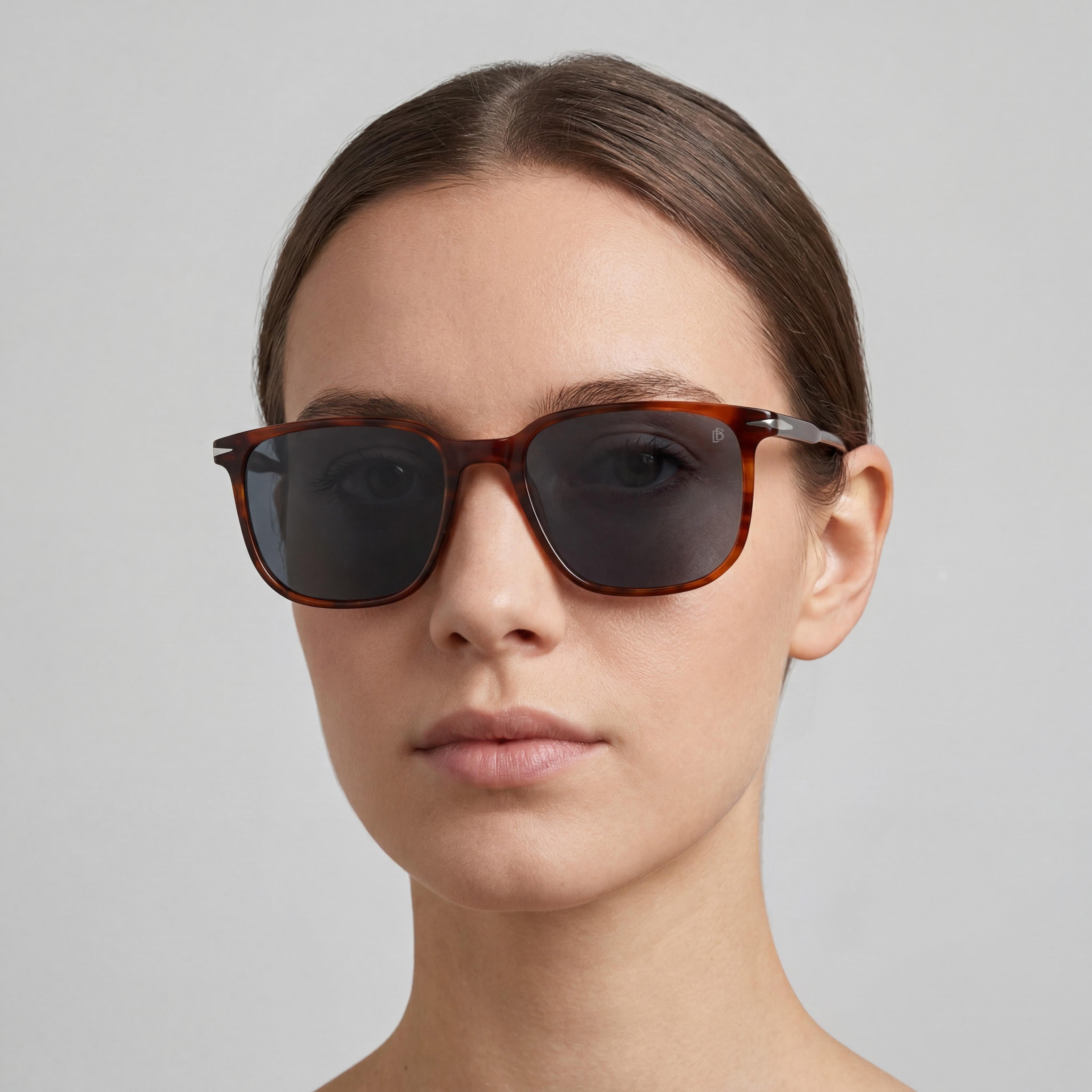 David Beckham Db 1141/S Women's Light Acetate Brown Horn Non- Sunglasses, , 55mm Lens, Photo 4