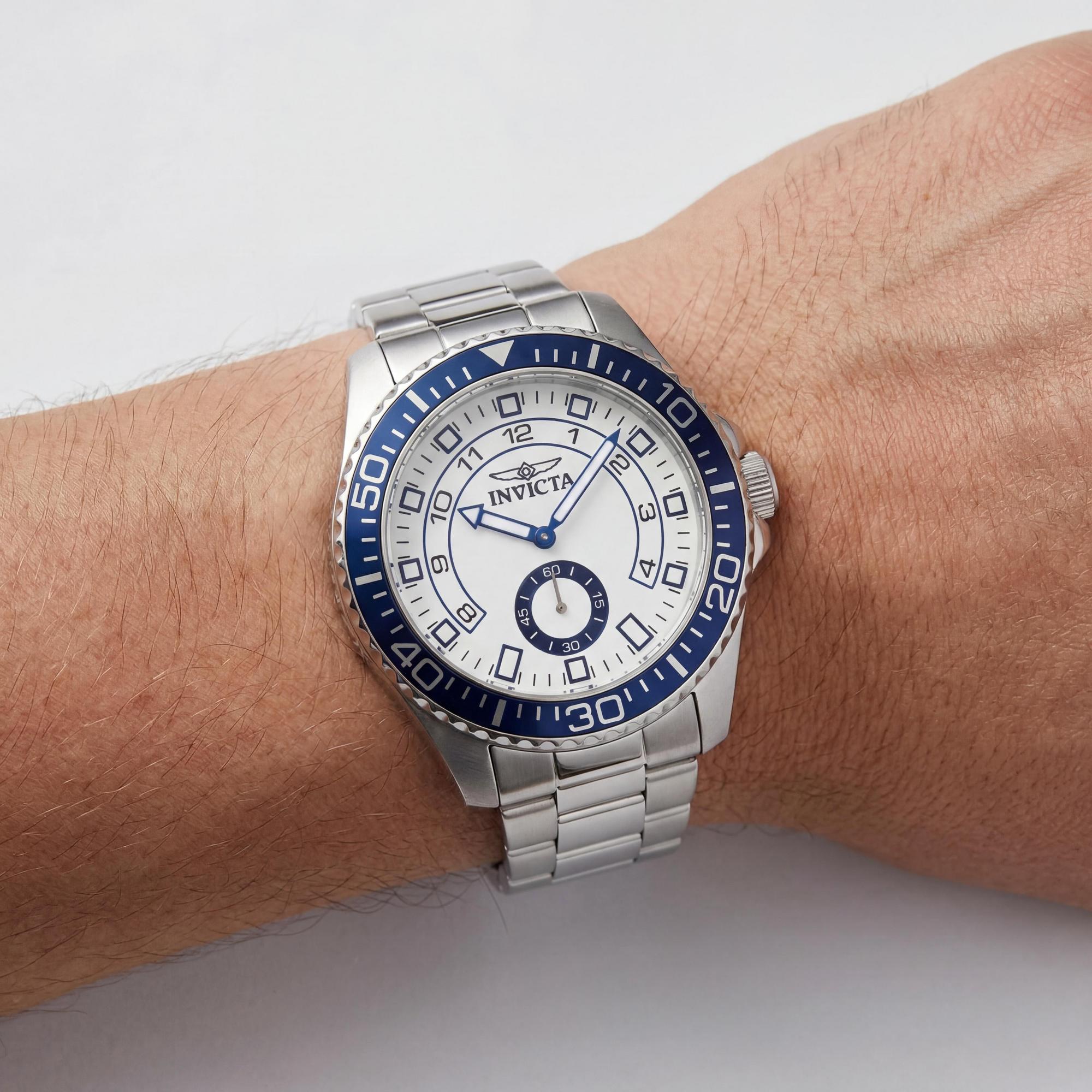 Invicta Pro Diver 47124 Unisex Silver Stainless Steel Quartz Watch 44mm Water Resistant 5 bar, Photo 3