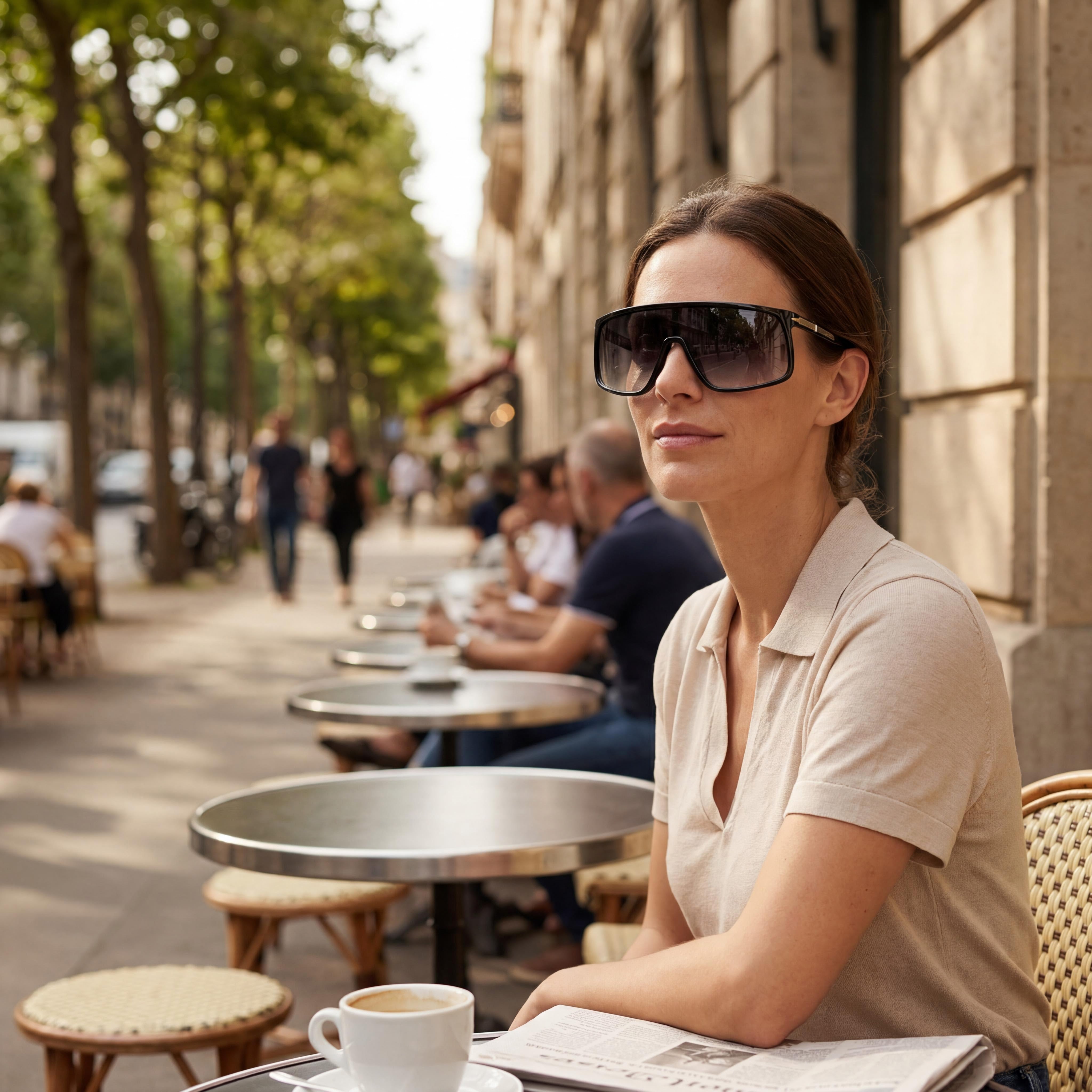 Beckham Db 99/Visor Women's Black Gold Acetate Frame Visor Sunglasses with a 99mm Lens Width, Photo 5