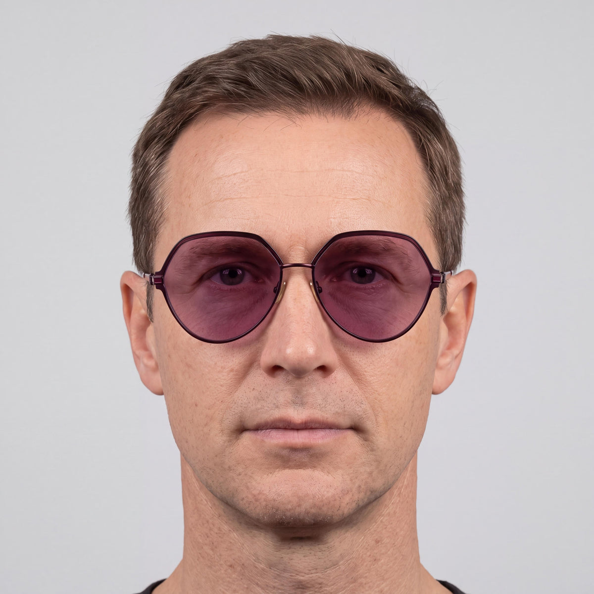 Salvatore Ferragamo Men's Modern Collection Acetate Frame Sunglasses in Matte Burgundy, Lens Width 62mm, Photo 4