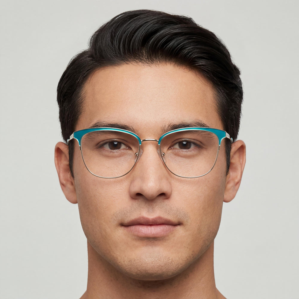 Lucky Brand D115 Men's Blue Lightweight Metal Frame Polarized Eyewear, 52mm Lens Width, 16mm Bridge, 135mm Temple