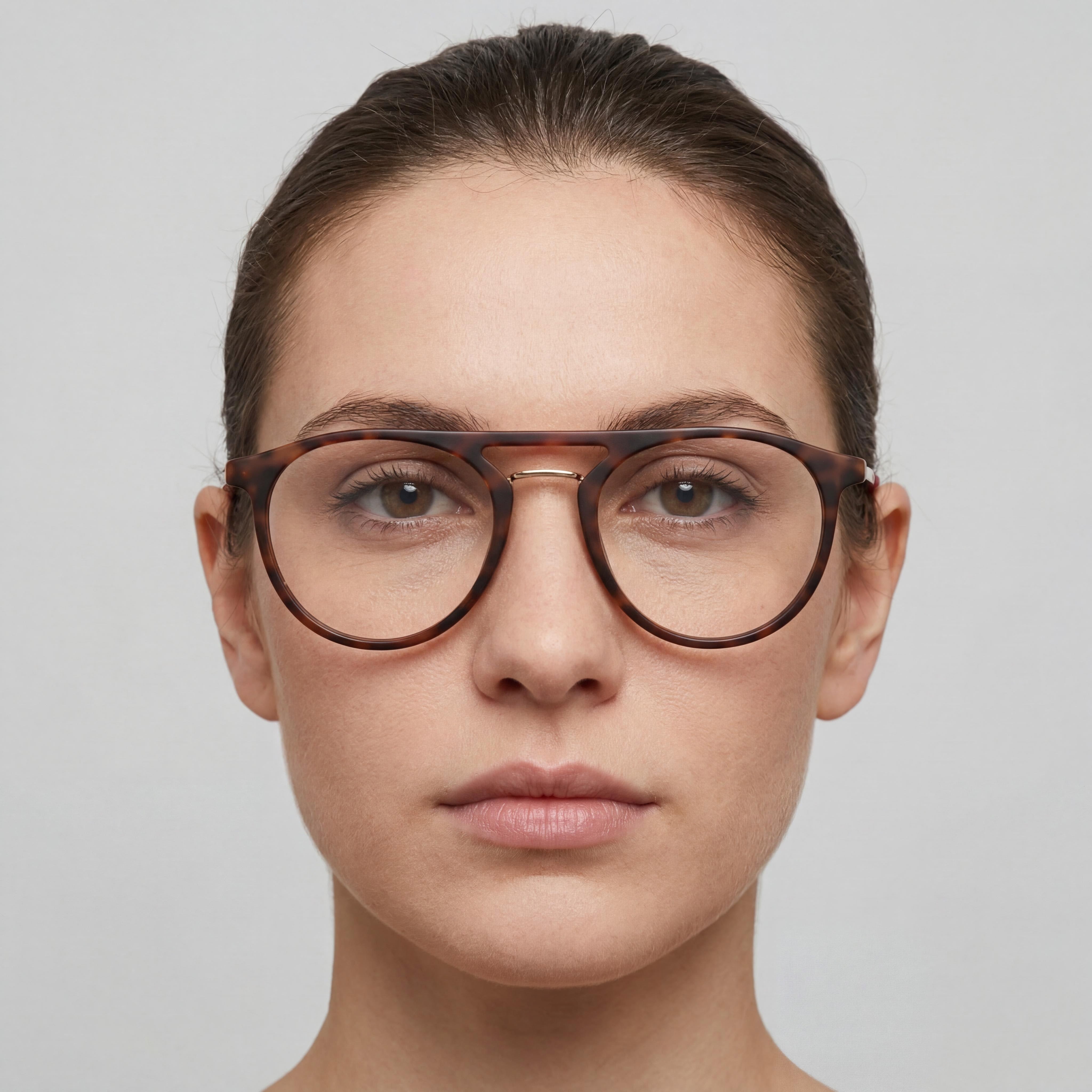 Levi's Eyewear Women's Round Oval Havana Red Polyamide Injected 51mm Clear Demo Lenses, Prescription Ready, Photo 4