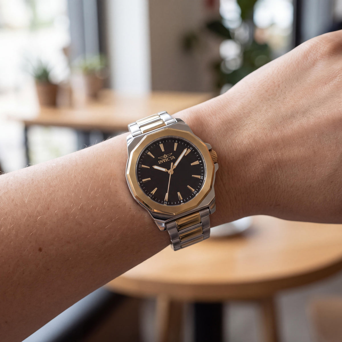 Invicta Reloj Analógico de Cuarzo para Mujer con Pulsera y Cristal 47338 - Dorado, Acero, Photo 3