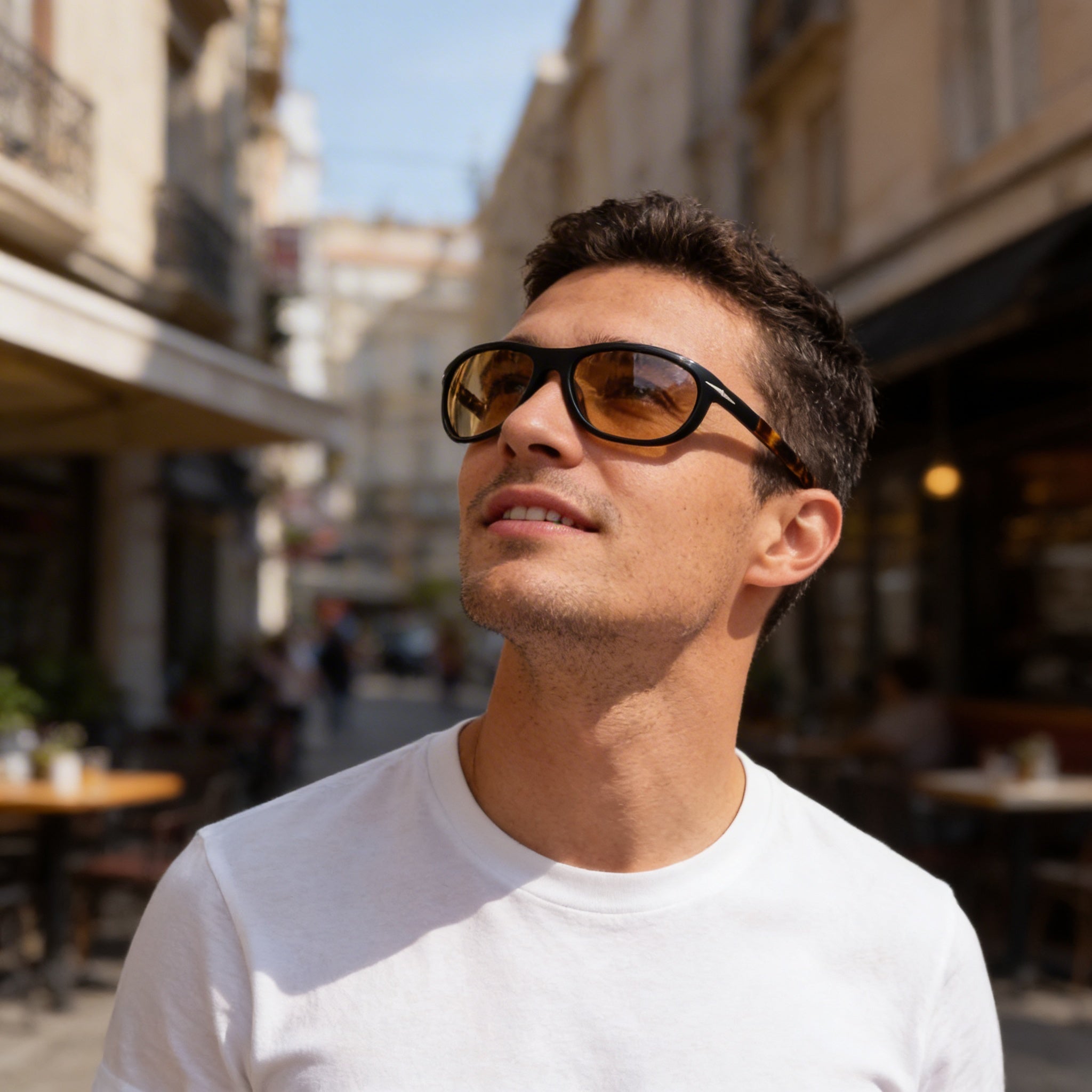 David Beckham Db 7117/S Men's Black Havana Acetate Non-Polarized Orange Lens Sunglasses, Size 64mm, Photo 4