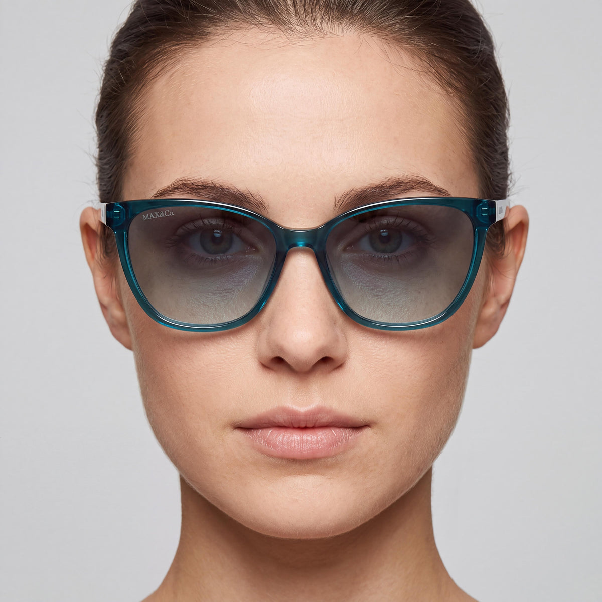 Max & Co. MO0011 Women's Sunglasses with a Blu E Celeste Frame and Non-Polarized Lenses, Photo 4