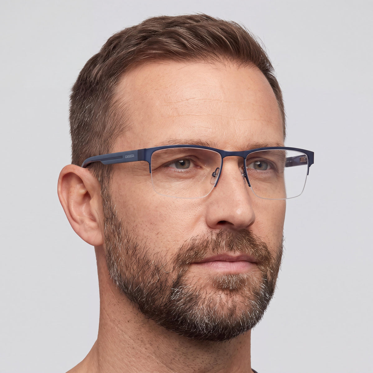 Carrera 8914 Unisex Blue Metal Classic Eyeglasses Frames with Transparent Non-Polarized Polycarbonate Lenses 58mm Lens 18mm Bridge 150mm Temple, Photo 4