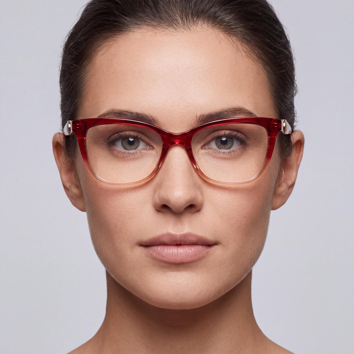 Montura de gafas graduadas Longchamp para mujer, estilo casual, en acetato, color rojo texturizado. Lente 55 mm, puente 16 mm, varilla 140 mm., Photo 3
