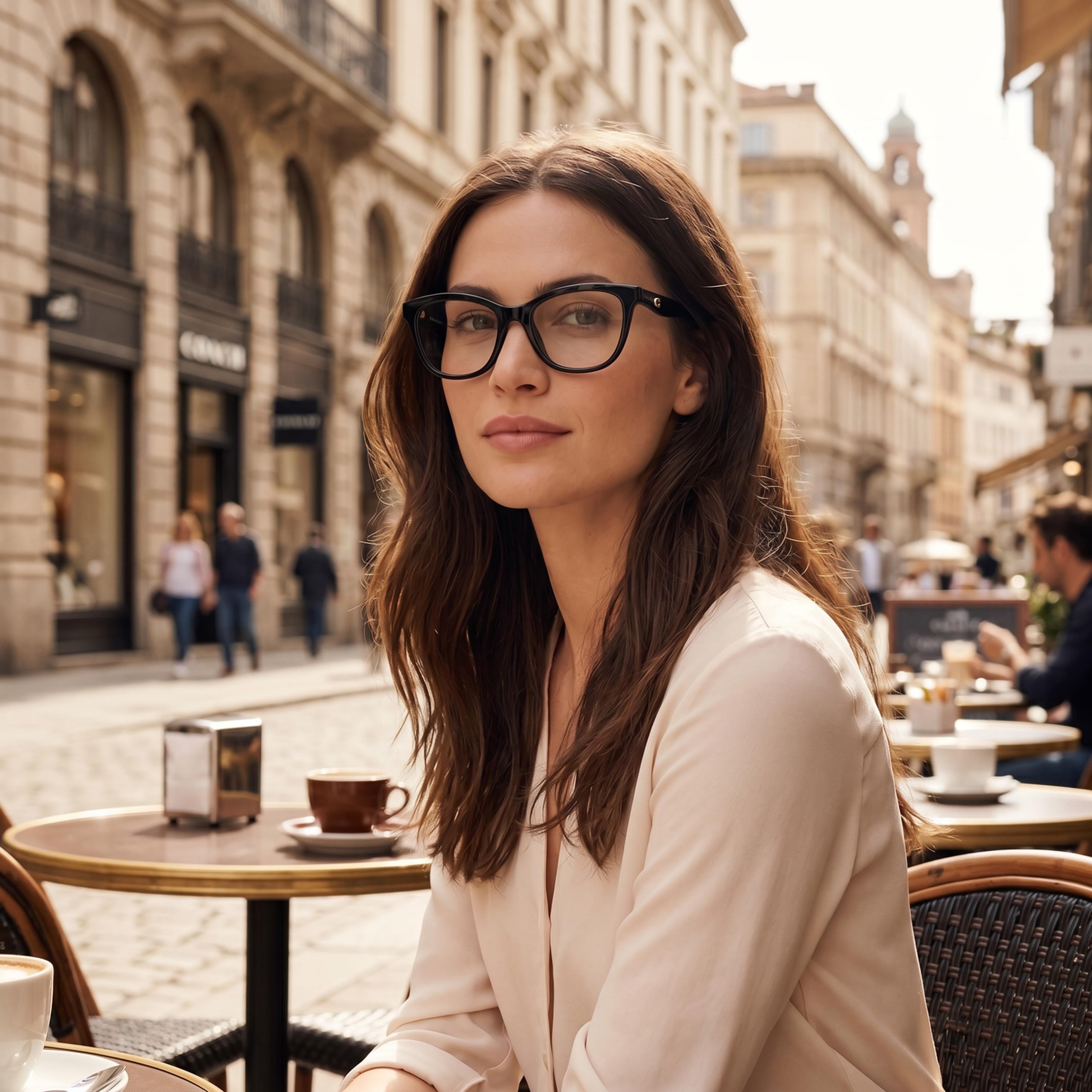 Gafas graduadas de plástico negro COACH Hc6232u Sculpted C Hardware Universal Fit para mujer 53 mm, Photo 6